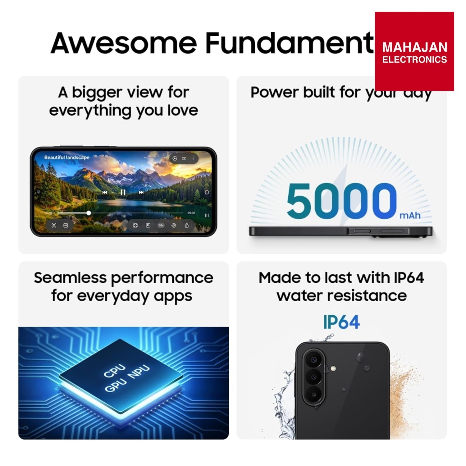 Samsung Galaxy A27 5G (Light Pink, 8GB RAM, 128GB Storage) | 50MP No Shake Triple Camera | Snapdragon 4nm – Mahajan Electronics Online.