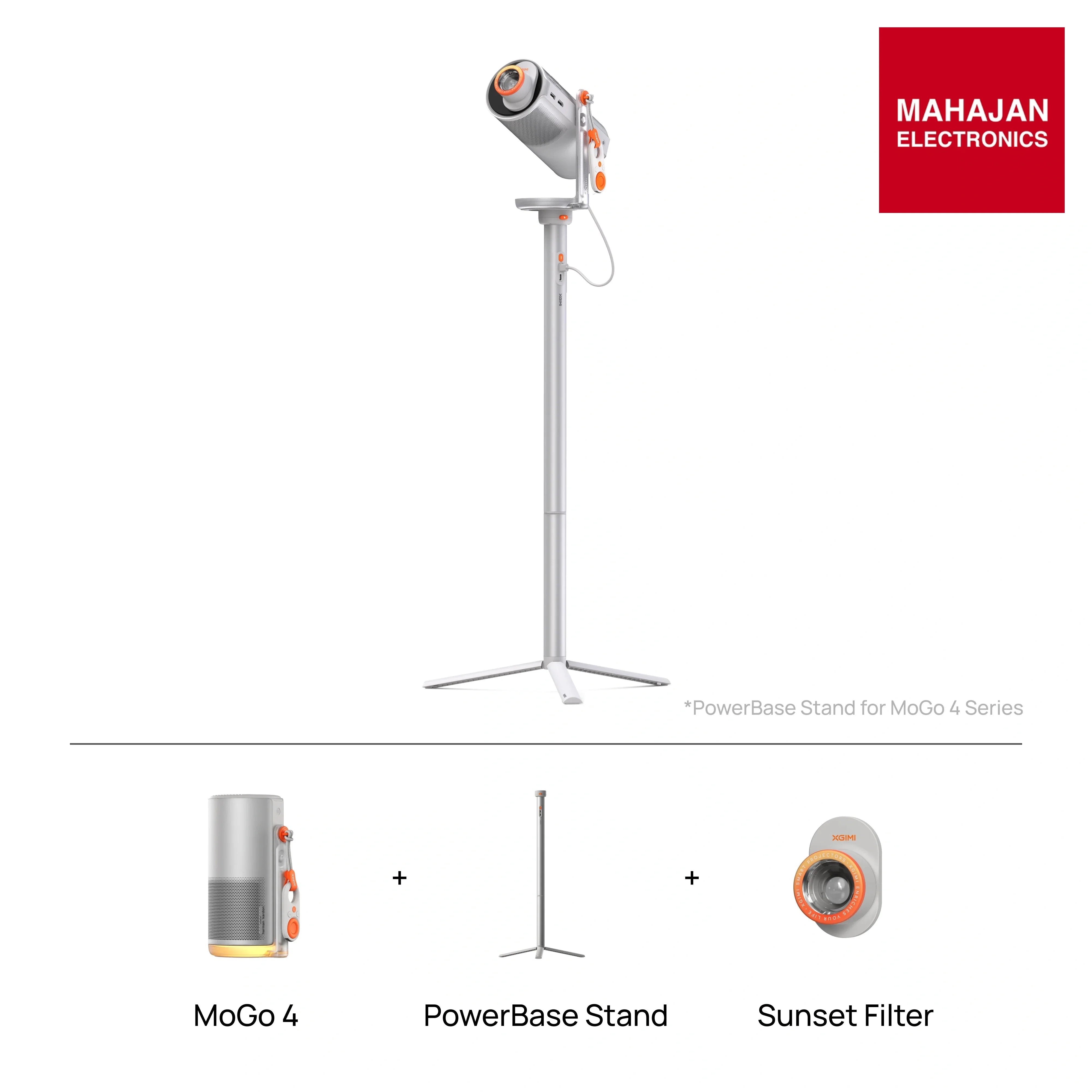 XGIMI MoGo 4 + PowerBase Stand Portable Projector and PowerBase Floor Stand Bundle XGimi – Mahajan Electronics Online.