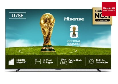 Hisense U7SE 164 cm (65”) 4K Ultra HD Mini-LED&nbsp; Smart TV (U7SE Series)-Online Mahajan Electronics – Mahajan Electronics Online.