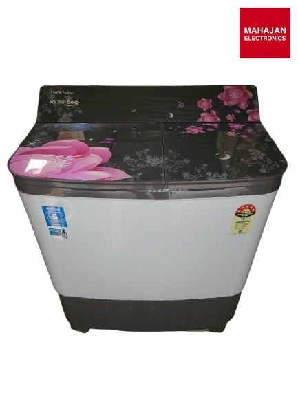 Voltas Beko WTT80DGRG/GRSSWH5GBDE 8 Kg 5 Star Semi Automatic Top Load Washing Machine Grey-Online Mahajan – Mahajan Electronics Online.