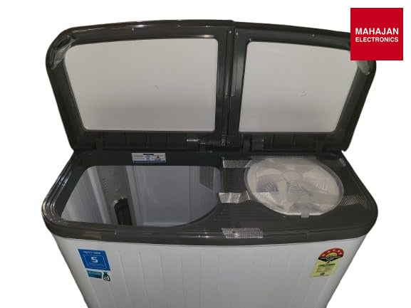 Voltas Beko WTT80DGRG/GRSSWH5GBDE 8 Kg 5 Star Semi Automatic Top Load Washing Machine Grey-Online Mahajan – Mahajan Electronics Online.