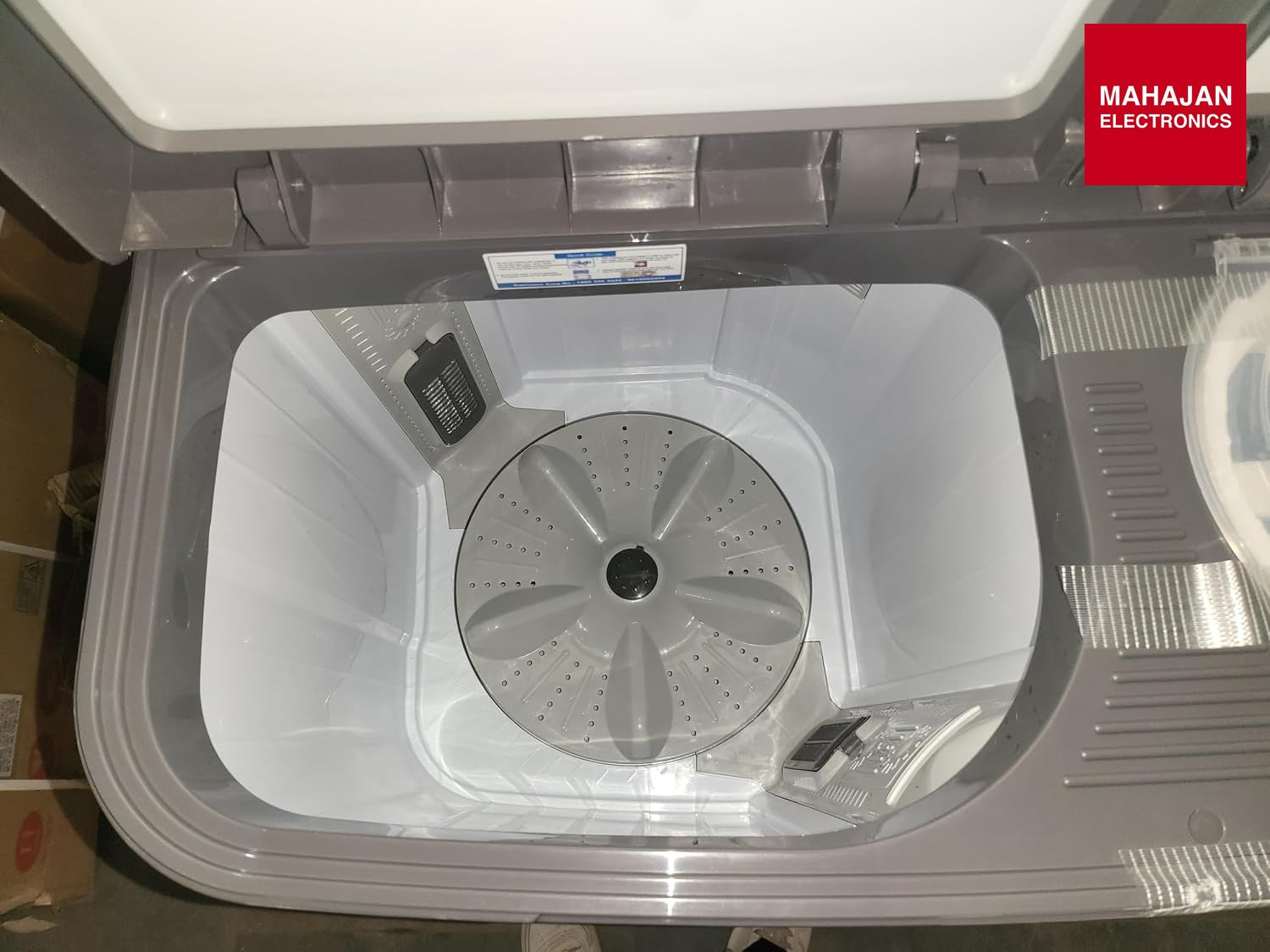 Voltas Beko WTT80DGRG/GRSSWH5GBDE 8 Kg 5 Star Semi Automatic Top Load Washing Machine Grey-Online Mahajan – Mahajan Electronics Online.