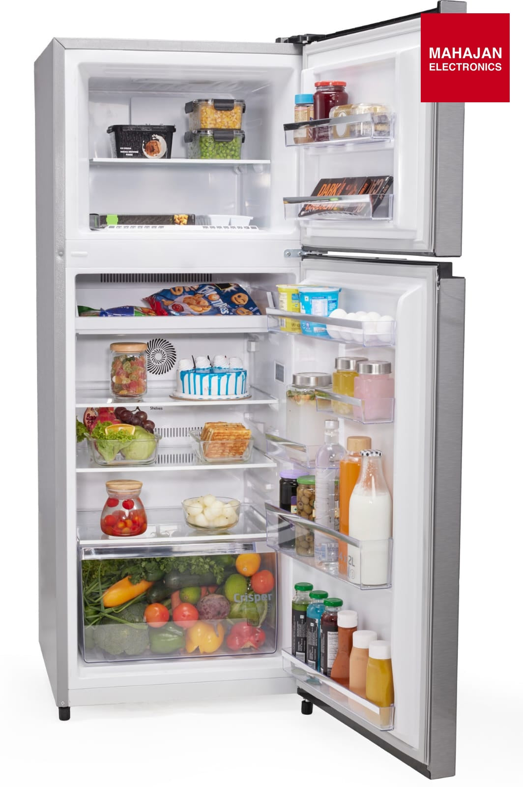 Voltas Beko RFF374D/1WPV100RXID 325L 1 Star Frost Free Double Door Refrigerator | Hairline Silve | ProSmart – Mahajan Electronics Online.