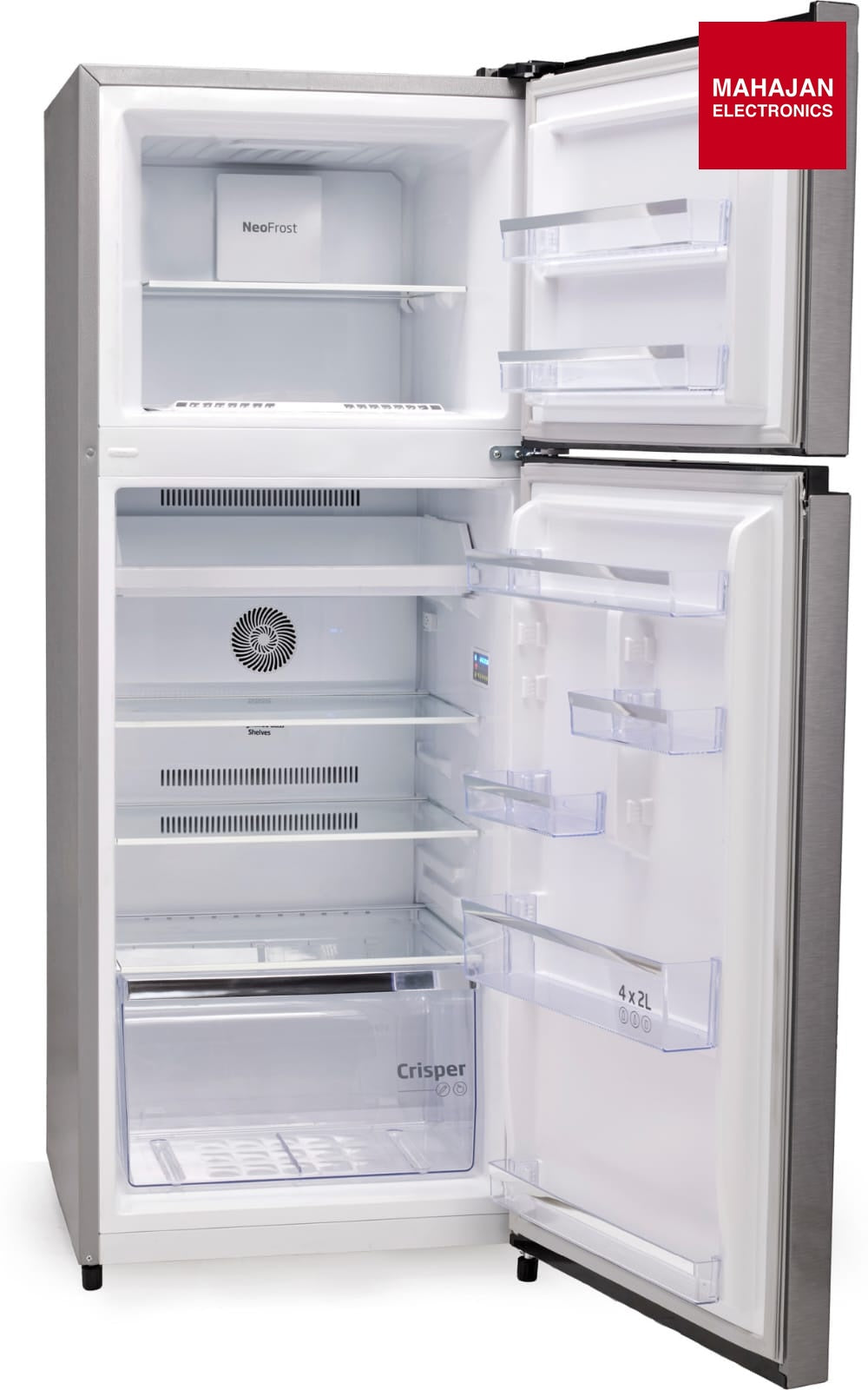Voltas Beko RFF374D/1WPV100RXID 325L 1 Star Frost Free Double Door Refrigerator | Hairline Silve | ProSmart – Mahajan Electronics Online.