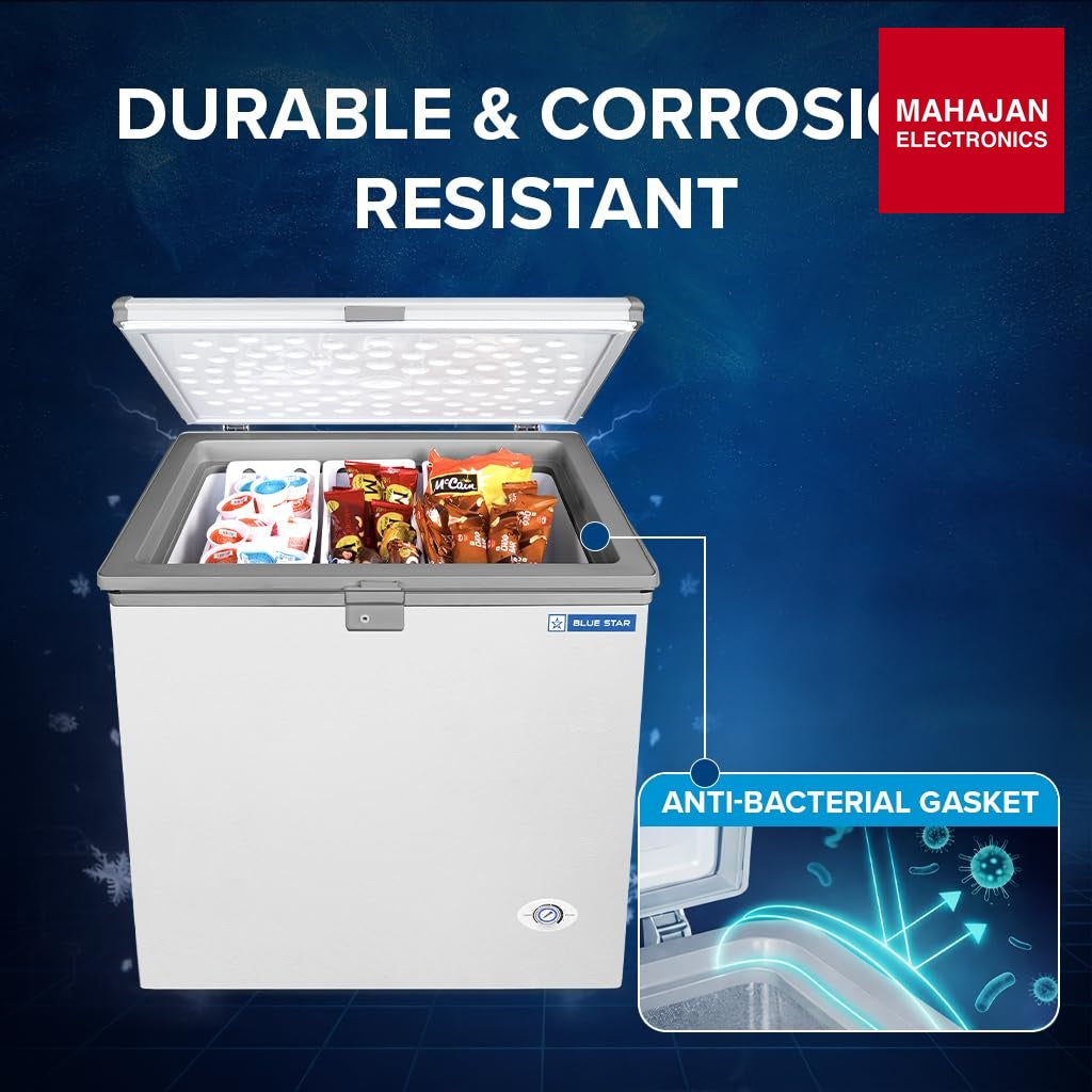 Blue Star HT3-N180, 180 Liter Hard Top Single Door Deep Freezer (161 Liter, White, 3-star) Bluestar