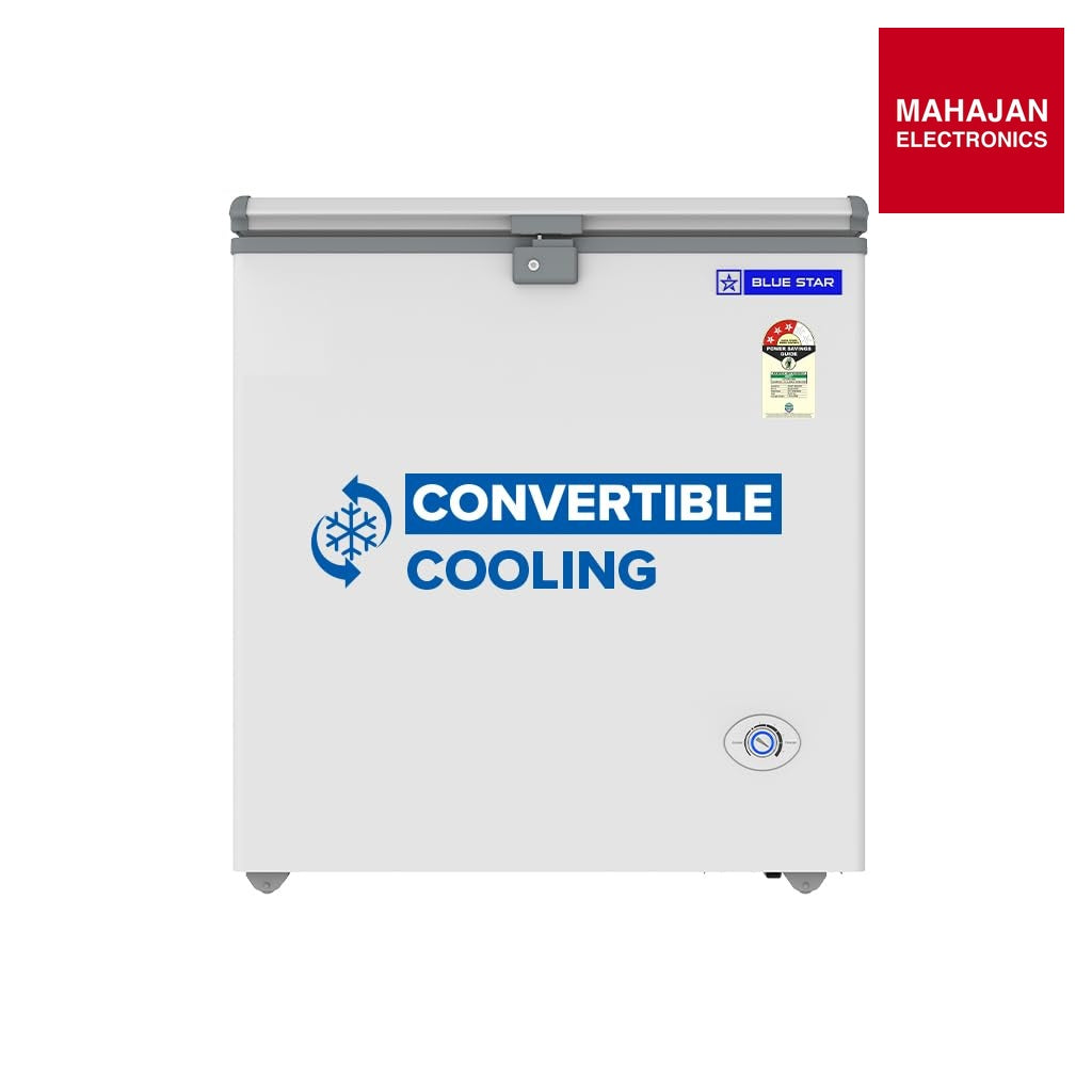 Blue Star HT3-N180, 180 Liter Hard Top Single Door Deep Freezer (161 Liter, White, 3-star) Bluestar