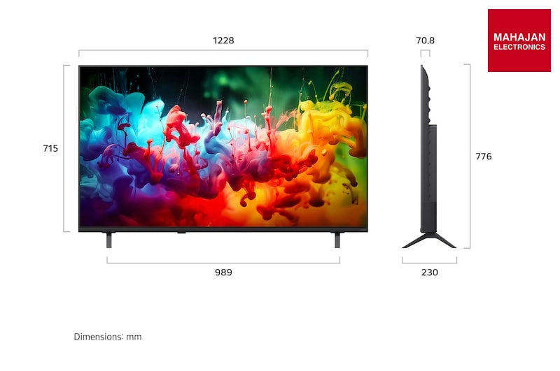 LG 55QNED70BLA 139 cm (55 Inch) QNED AI QNED70 Mini LED 4K Smart TV (2026 Model) LG