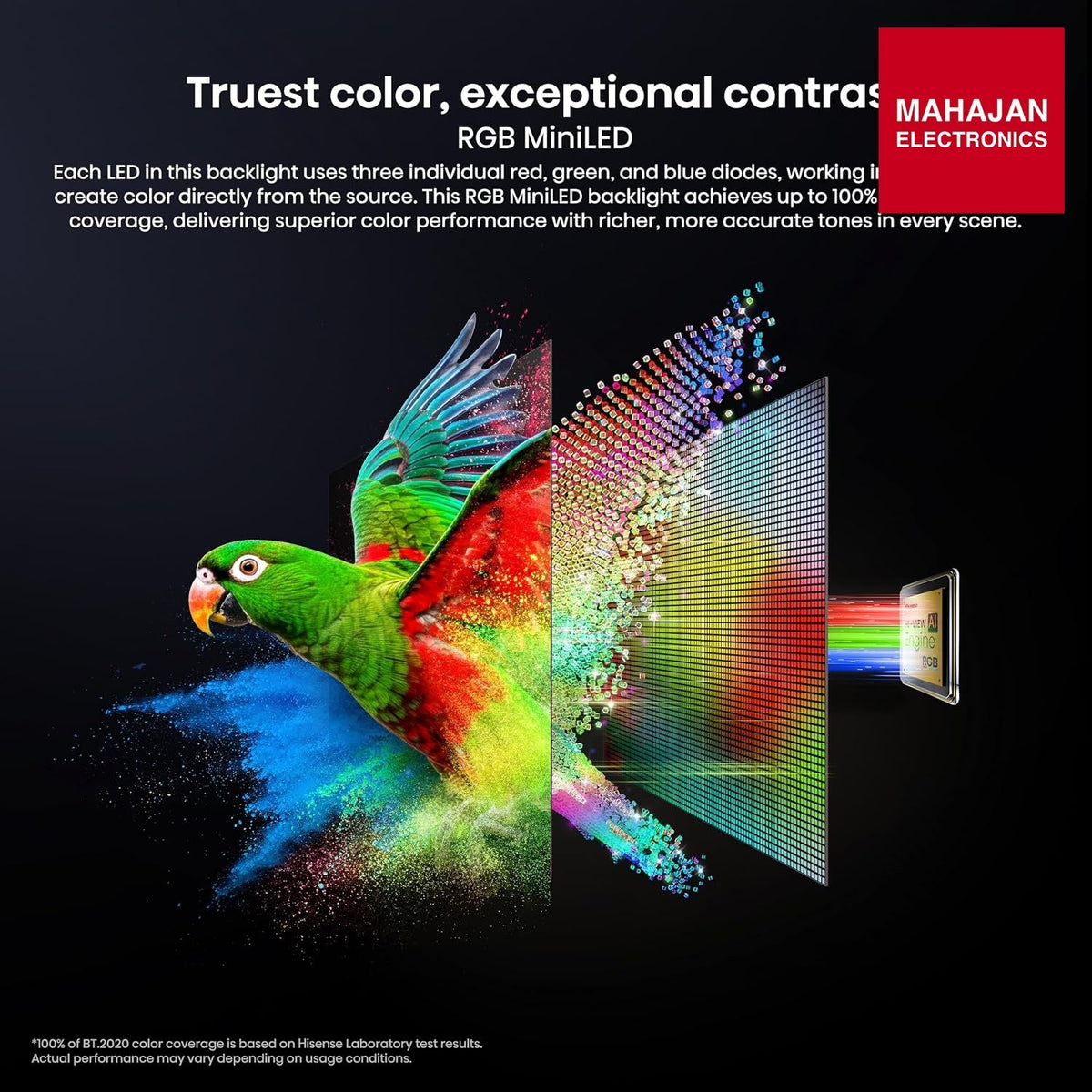 Hisense 55 Inch 55UR8S | RGB MiniLED | Hi-View AI Engine RGB | Native 180Hz Game Mode | Up to 3500 nits Peak Brightness | IMAX Enhanced | 2.1.2 Multi-Channel Surround | AI RGB Light Sensor Hisense