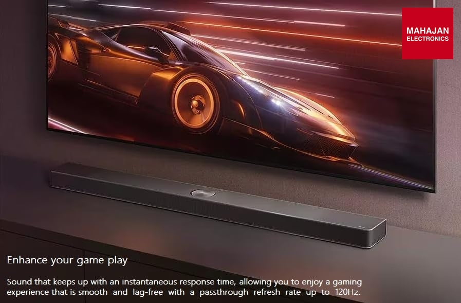 LG S70TR 5.1.1 Channel Soundbar with Dolby Atmos, Wireless Rear Speakers & Subwoofer | 500W | WOW Orchestra | Black LG