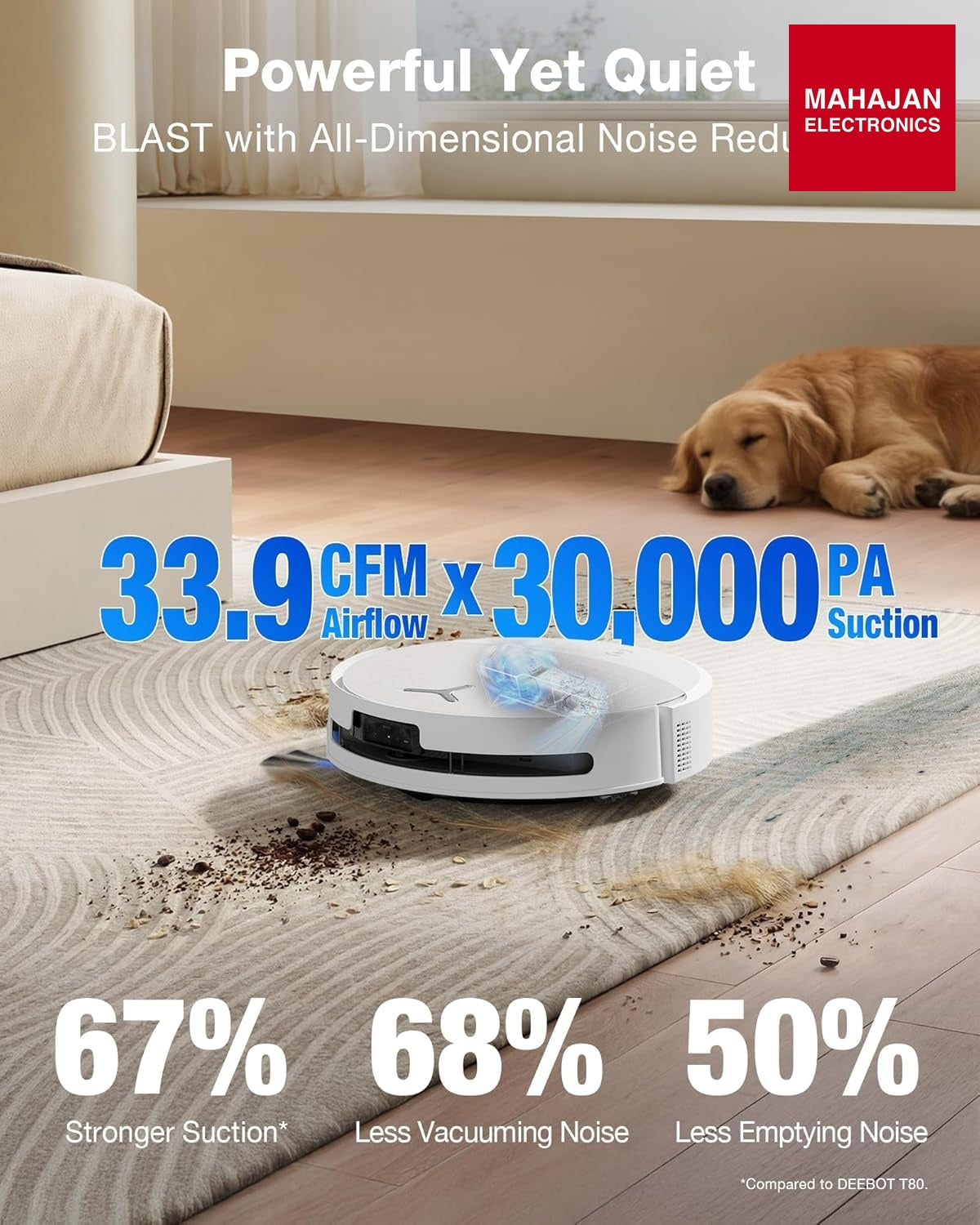 ECOVACS Deebot T90 Pro Omni 2-in-1 Robot Vacuum Cleaner & Mop, 2026 New Launch, 30000 Pa Blast Suction – Mahajan Electronics Online.