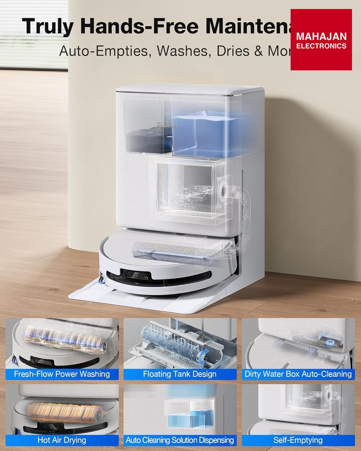 ECOVACS Deebot T90 Pro Omni 2-in-1 Robot Vacuum Cleaner & Mop, 2026 New Launch, 30000 Pa Blast Suction – Mahajan Electronics Online.