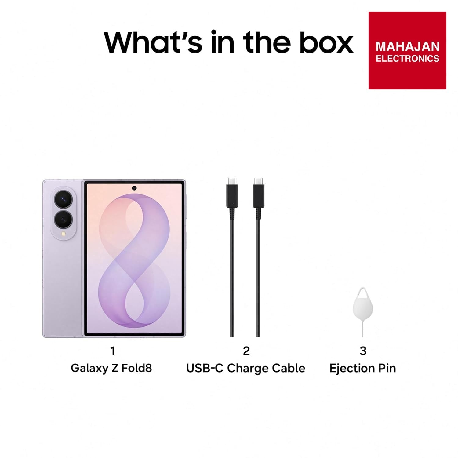 Samsung Galaxy Z Fold8 5G Smartphone with Galaxy AI (Lavender, 12GB RAM, 512GB Storage), All New Shape – Mahajan Electronics Online.