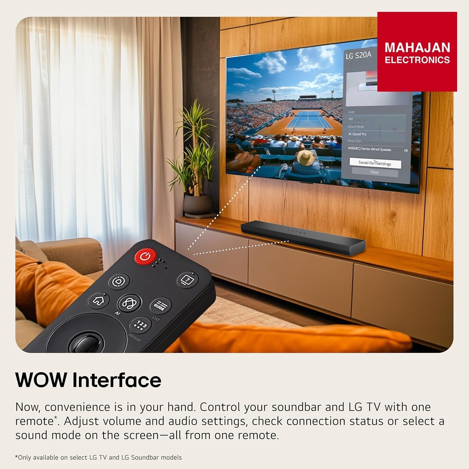 LG S70TY 400W 3.1.1 Channel Dolby Atmos, Center Up-Firing, Wow Orchestra Soundbar with HDMI, USB & Bluetooth – Mahajan Electronics Online.