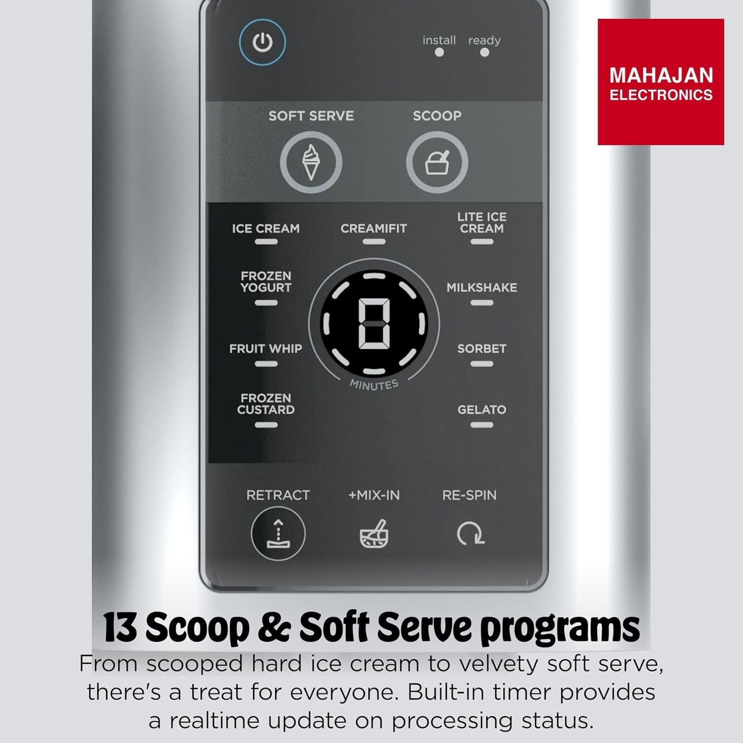 Ninja NC701EU CREAMi Scoop & Swirl Ice Cream Maker and Ice Cream Yogurt Maker with 2 Tubs, 13 Functions – Mahajan Electronics Online.