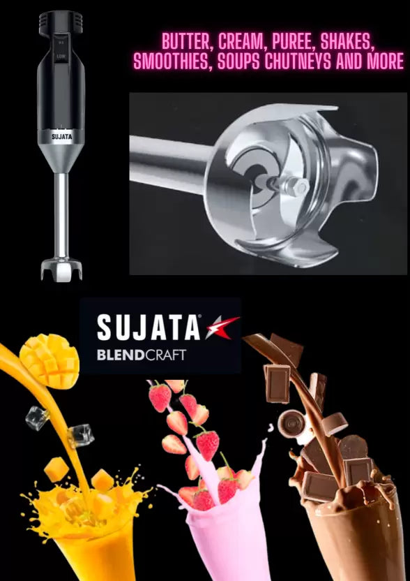 SUJATA BLEND CRAFT 180 W Hand Blender, Electric Whisk (Black) - Mahajan Electronics Online