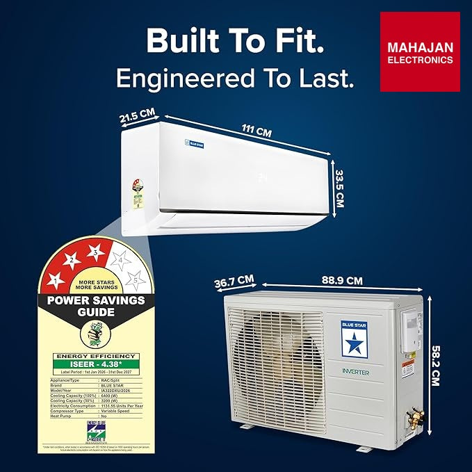 Blue Star IA322DXU inverter split AC – Mahajan Electronics