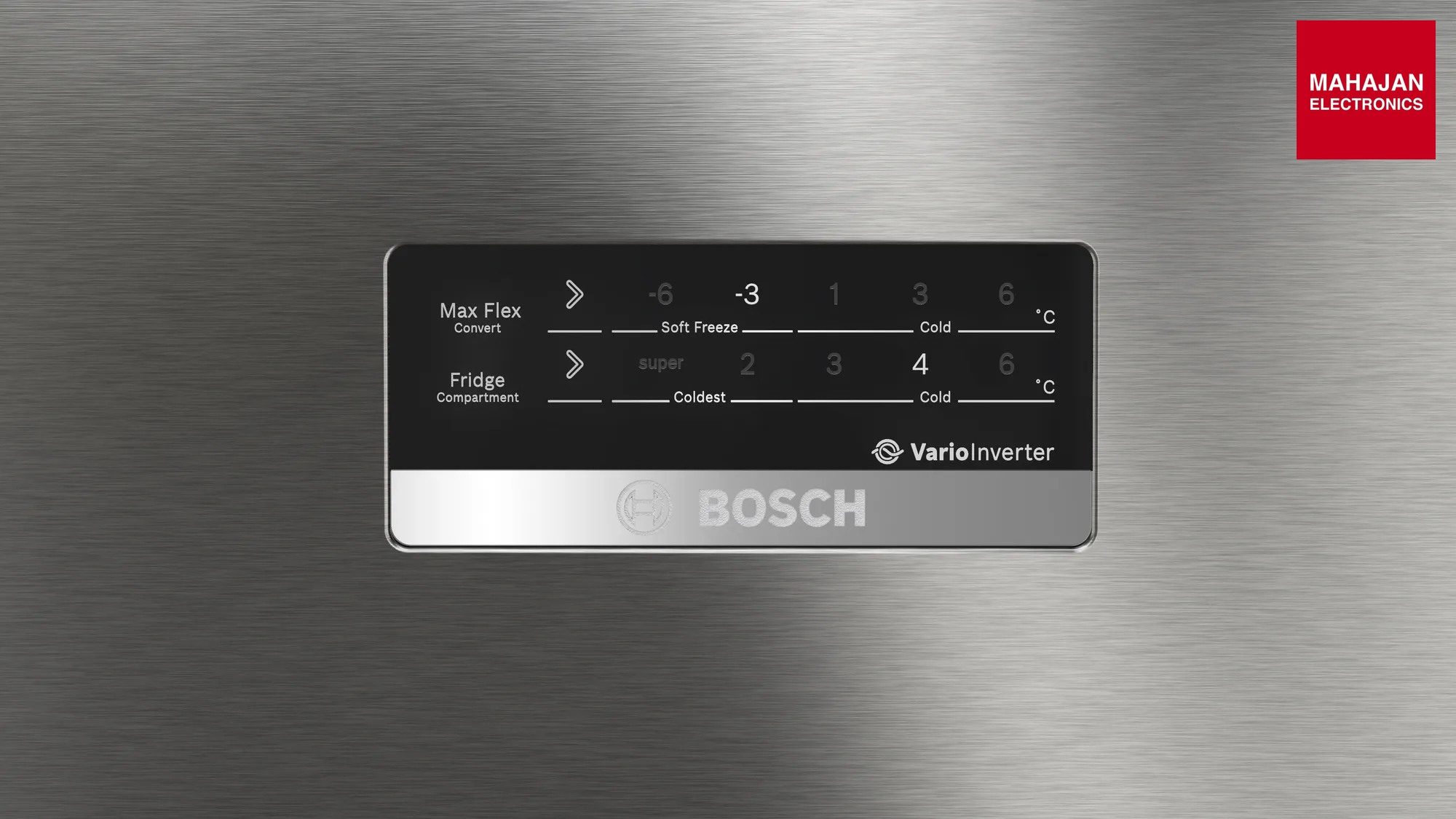 Bosch CMC33K05NI Serie 4 332 Litres Frost Free Vario Inverter Triple Door Refrigerator (MultiAirflow System,  Smoky Steel) Bosch