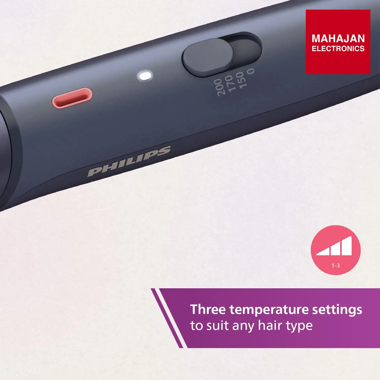 Philips BHH885/10 Heated Straightening Brush  (New). ThermoProtect Technology, Ionic care Philips