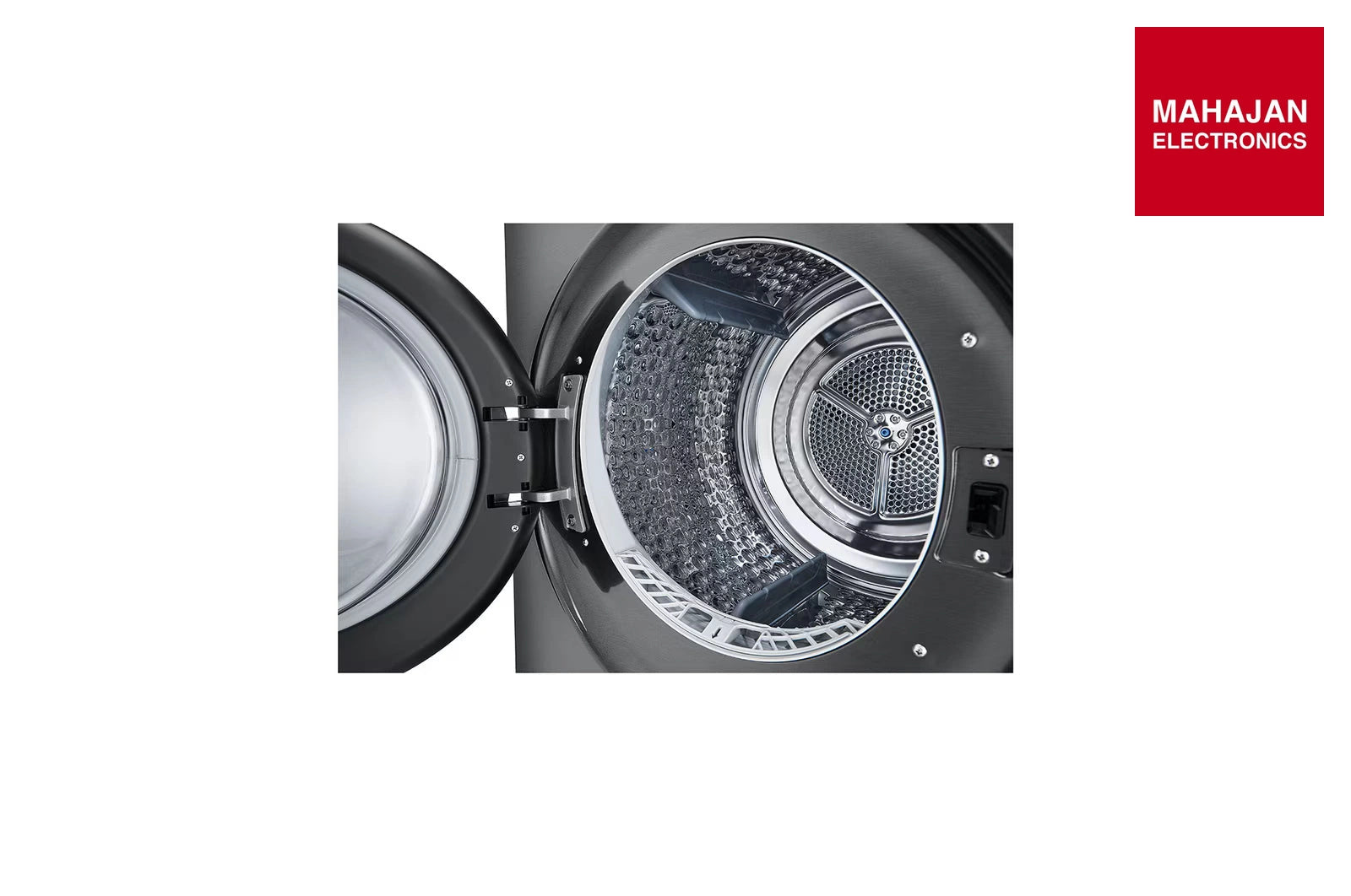 LG FWT1310PB 13 kg (Wash) / 10 kg (Dry) WashTower™ with AI Direct Drive™, Dual Inverter Heat Pump™, Platinum Black, 5 Star secondary product image with Mahajan Electronics logo
