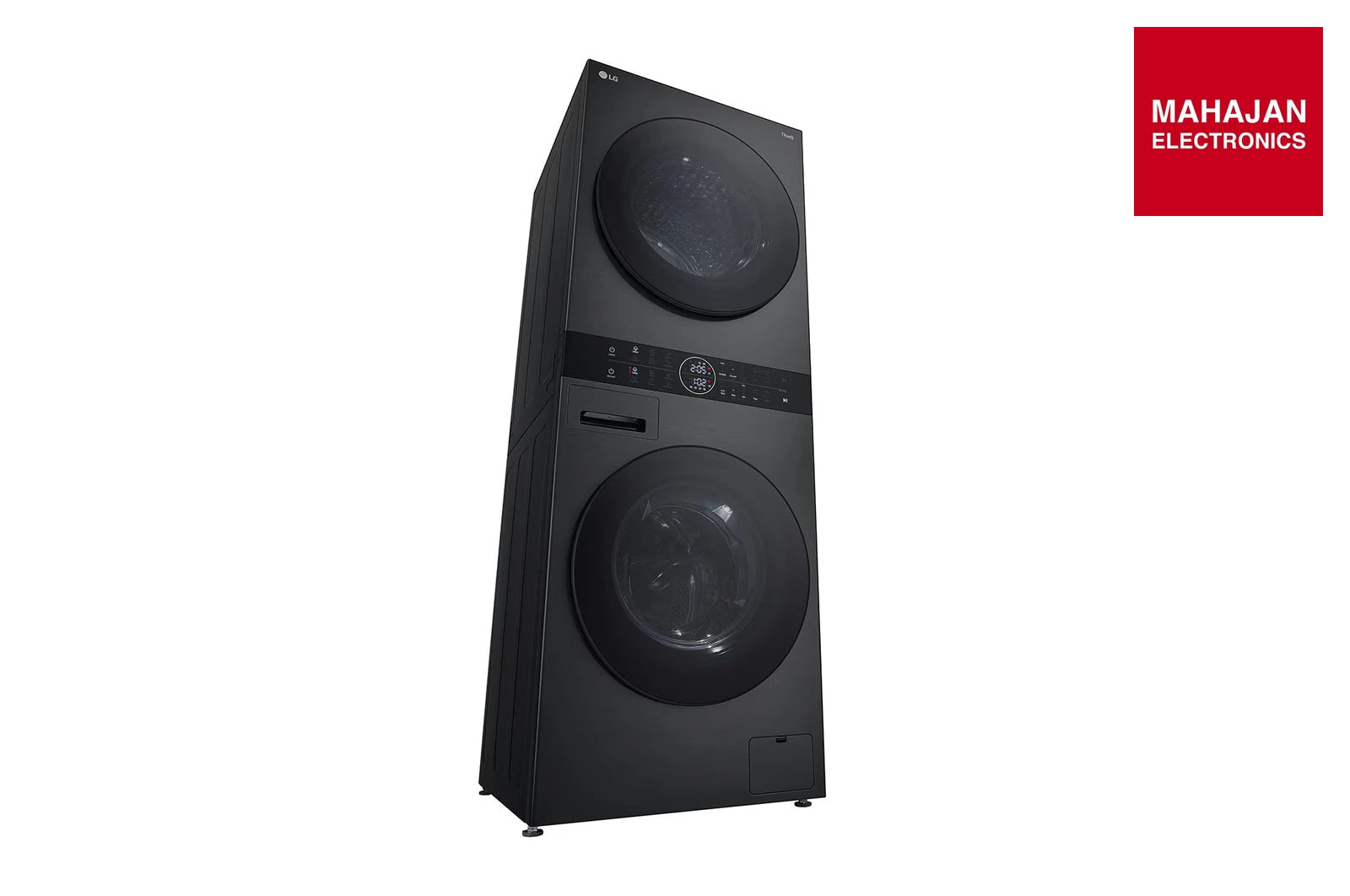 LG FWT1310PB 13 kg (Wash) / 10 kg (Dry) WashTower™ with AI Direct Drive™, Dual Inverter Heat Pump™, Platinum Black, 5 Star secondary product image with Mahajan Electronics logo