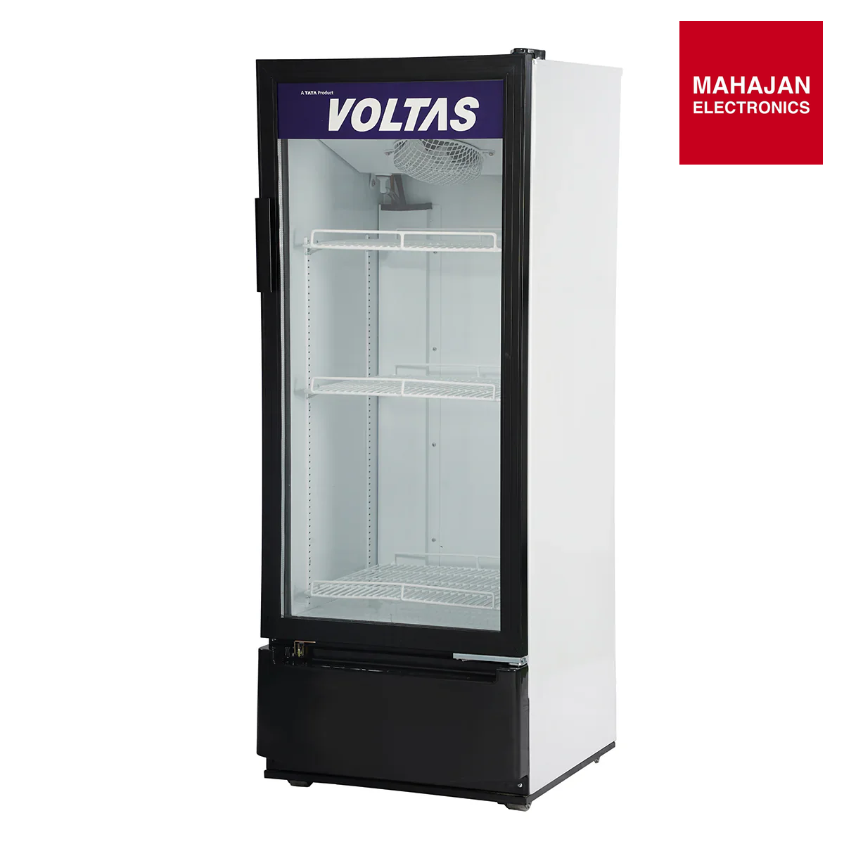 Voltas Visi Cooler 320L VC GT 320 SD P Metallic | Single Door | 0°C to 7°C | 4 Shelves | Black | 1 Year Warranty Voltas