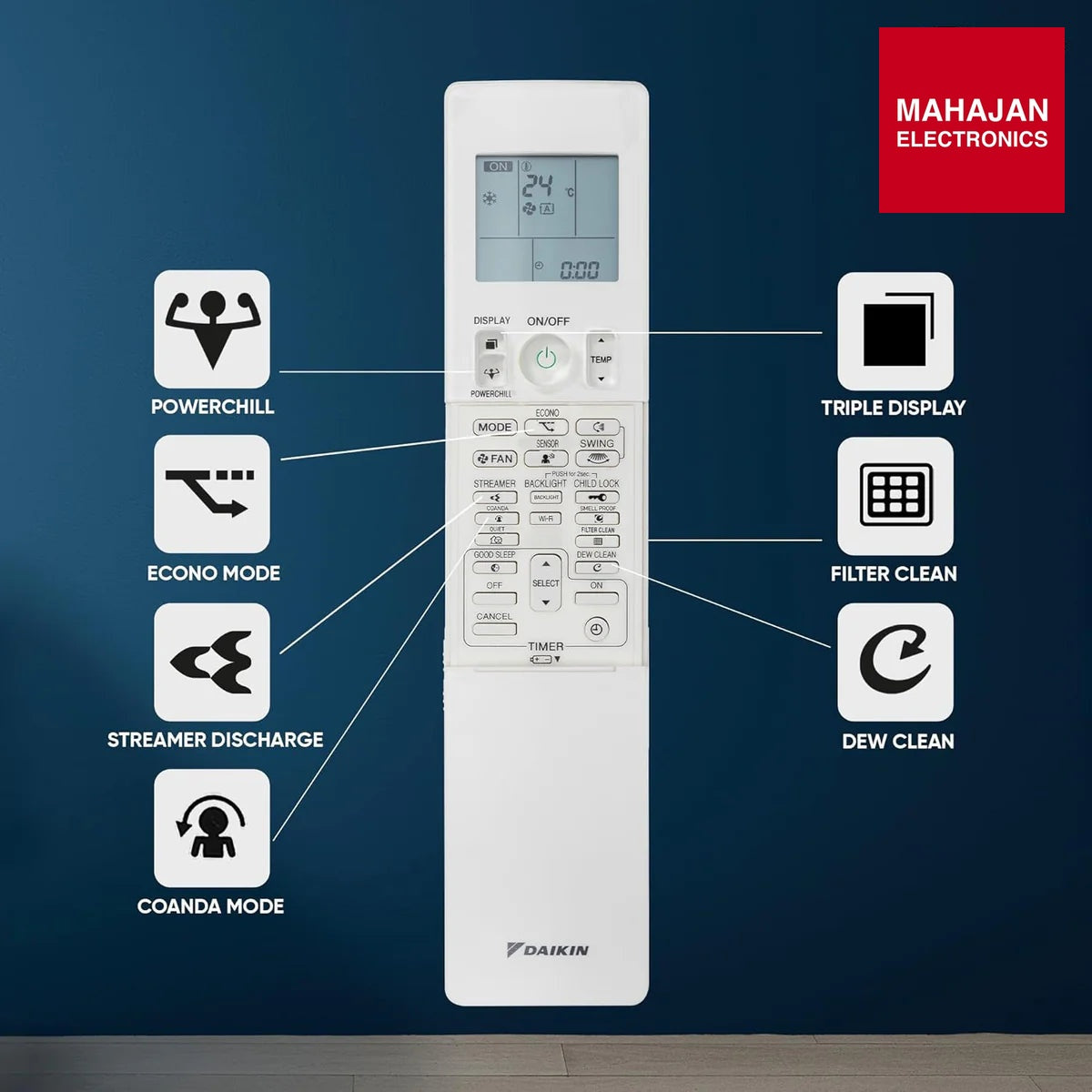 Daikin ATKM35XV16 image 2 with Mahajan Electronics logo