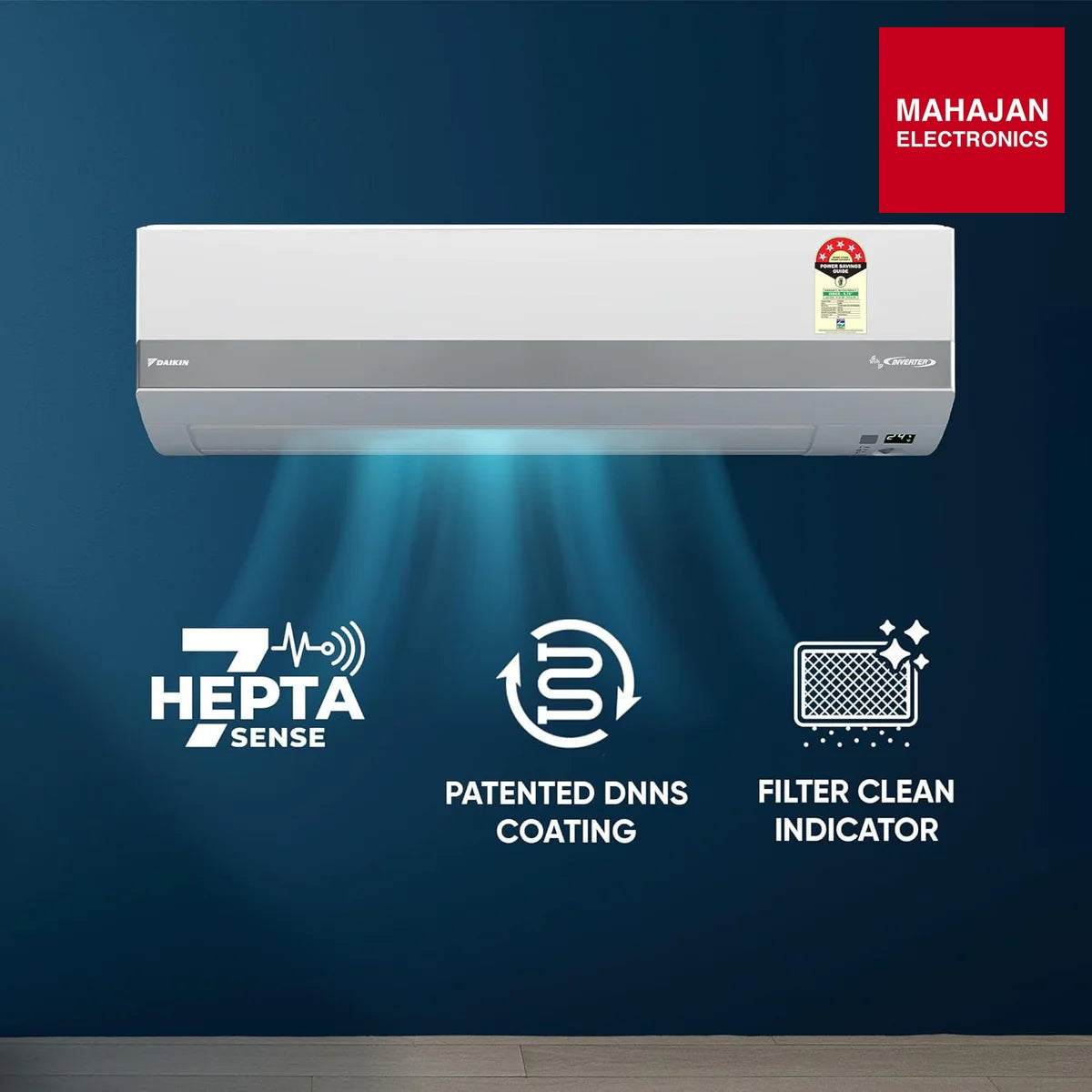 Daikin ATKM35XV16 image 4 with Mahajan Electronics logo