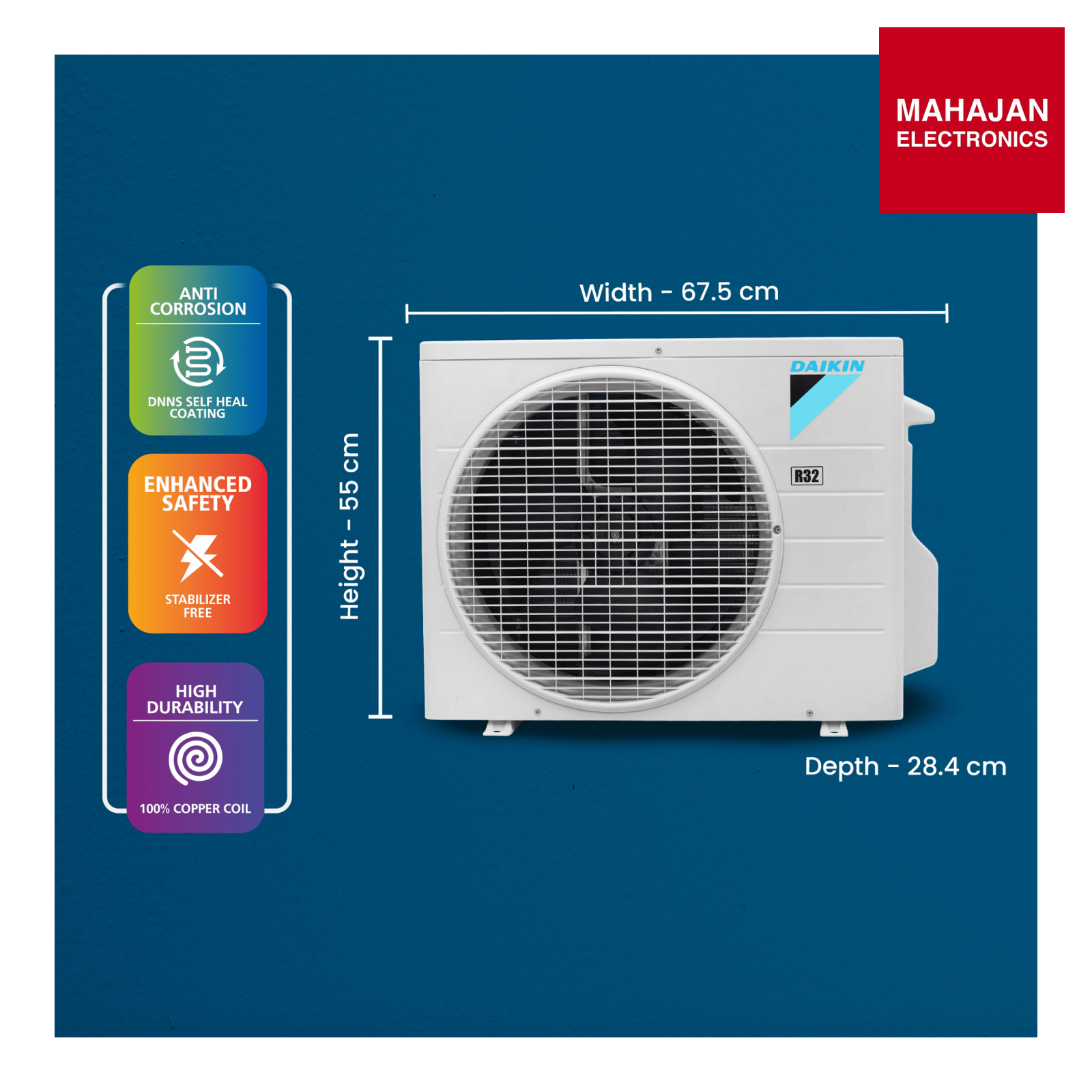 Daikin FTQ50XV16VC image 3 with Mahajan Electronics logo