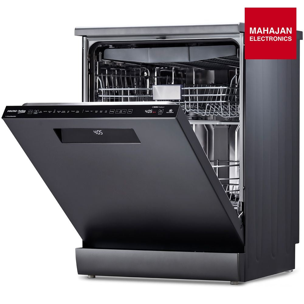 Voltas Beko DF15A 15 Place Setting Dishwasher (Anthracite) | CornerIntense™ | Wi-Fi Smart Control | ProSmart™ Inverter Motor | Made in Turkey Voltas Beko