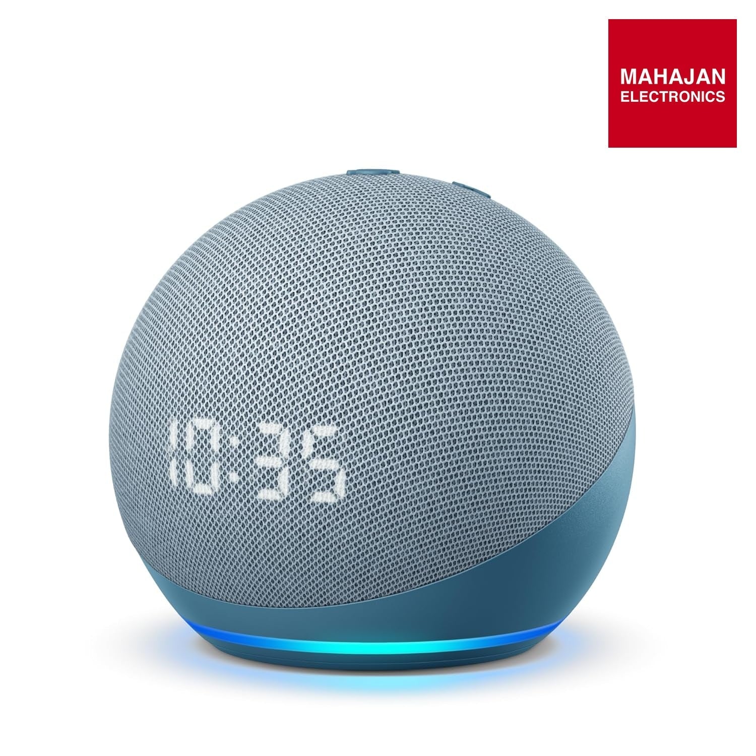 Amazon Echo Dot 4th Gen with clock | Smart speaker with powerful bass, LED display and Alexa (Blue) Amazon