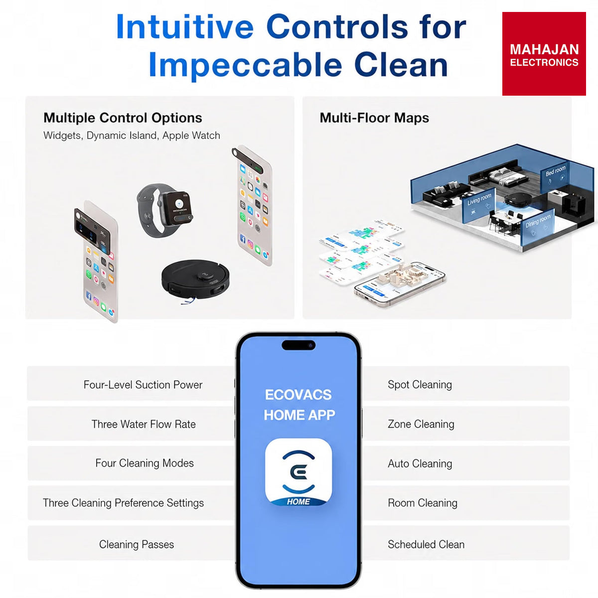 ECOVACS DEEBOT T30e OMNI 2-in-1 Robot Vacuum Cleaner & Mop – Mahajan Electronics Online.