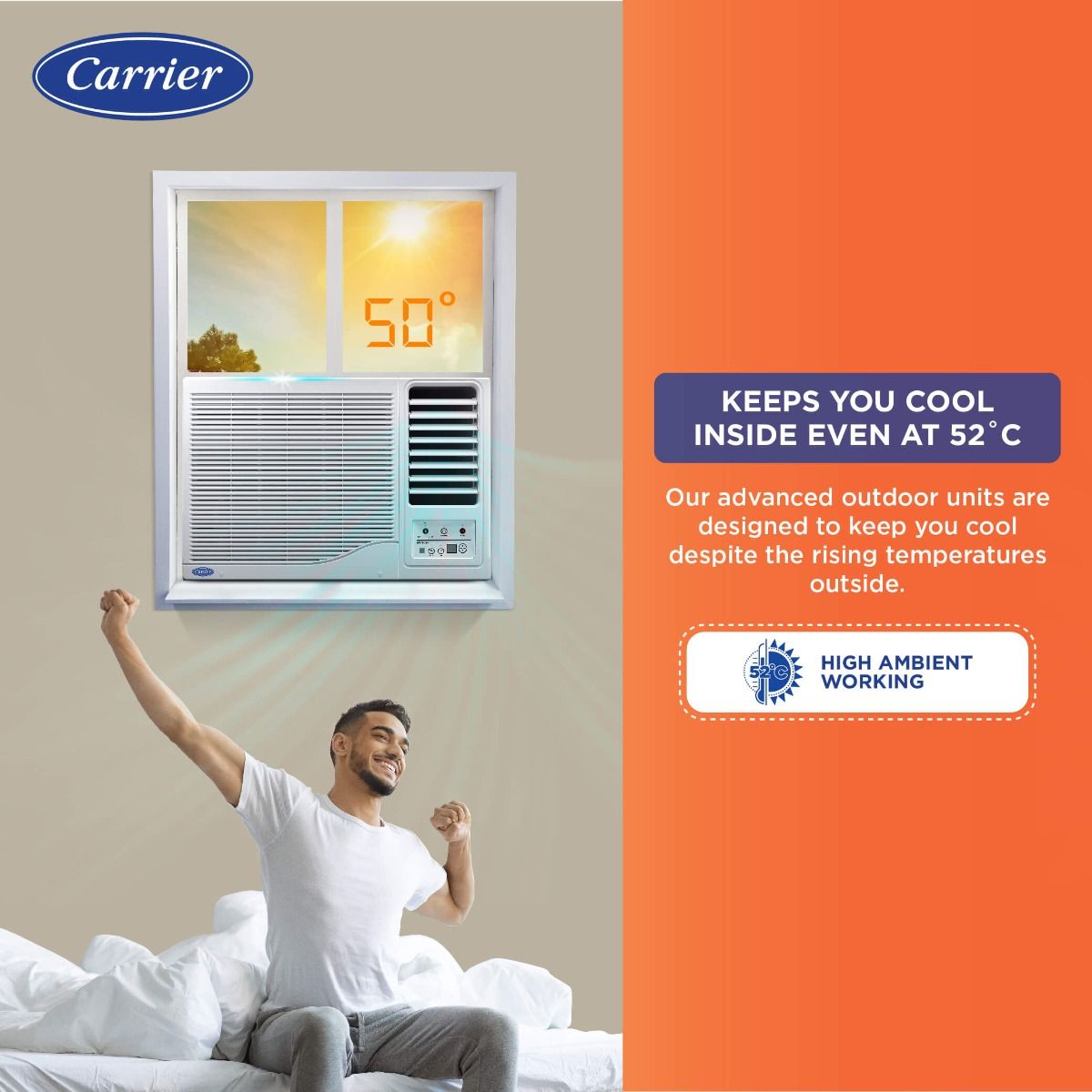 Carrier Estrella EX 18K 3 Star Window AC ( 1.5TON ) CAW18EC3R34F0 2024 Mahajan Electronics Online