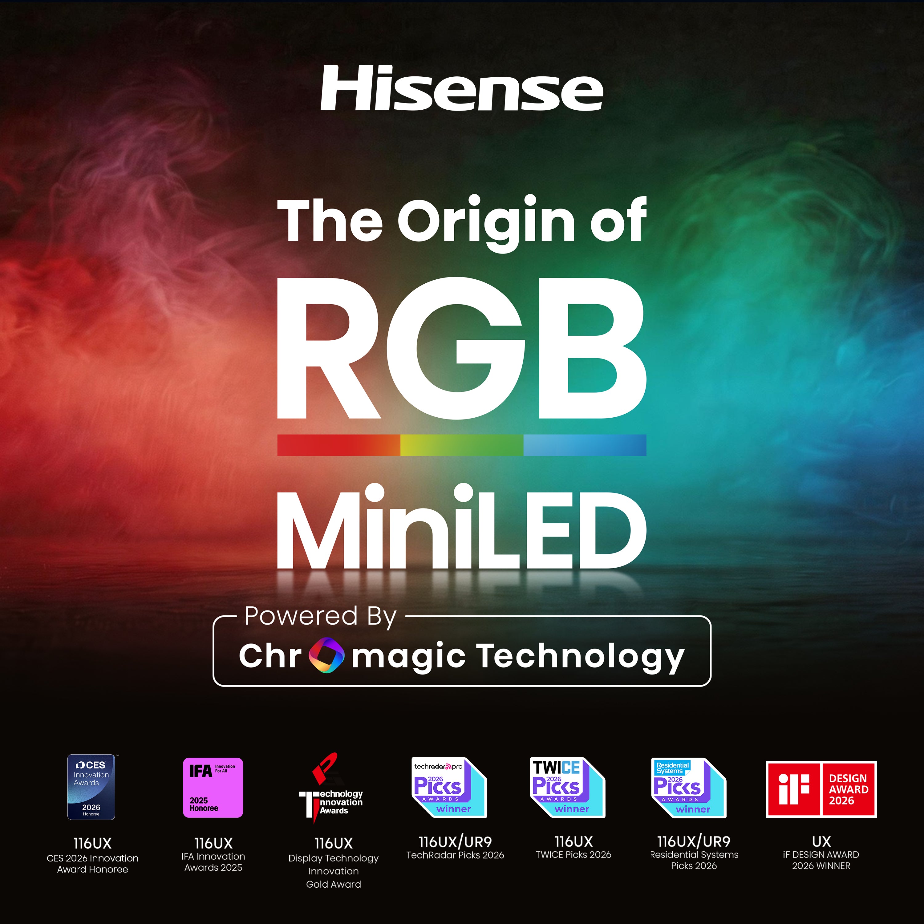 Hisense 65UR8SG 65 Inch UR8 Series RGB Mini LED 4K Google TV (2026 Model)-Online Mahajan Electronics