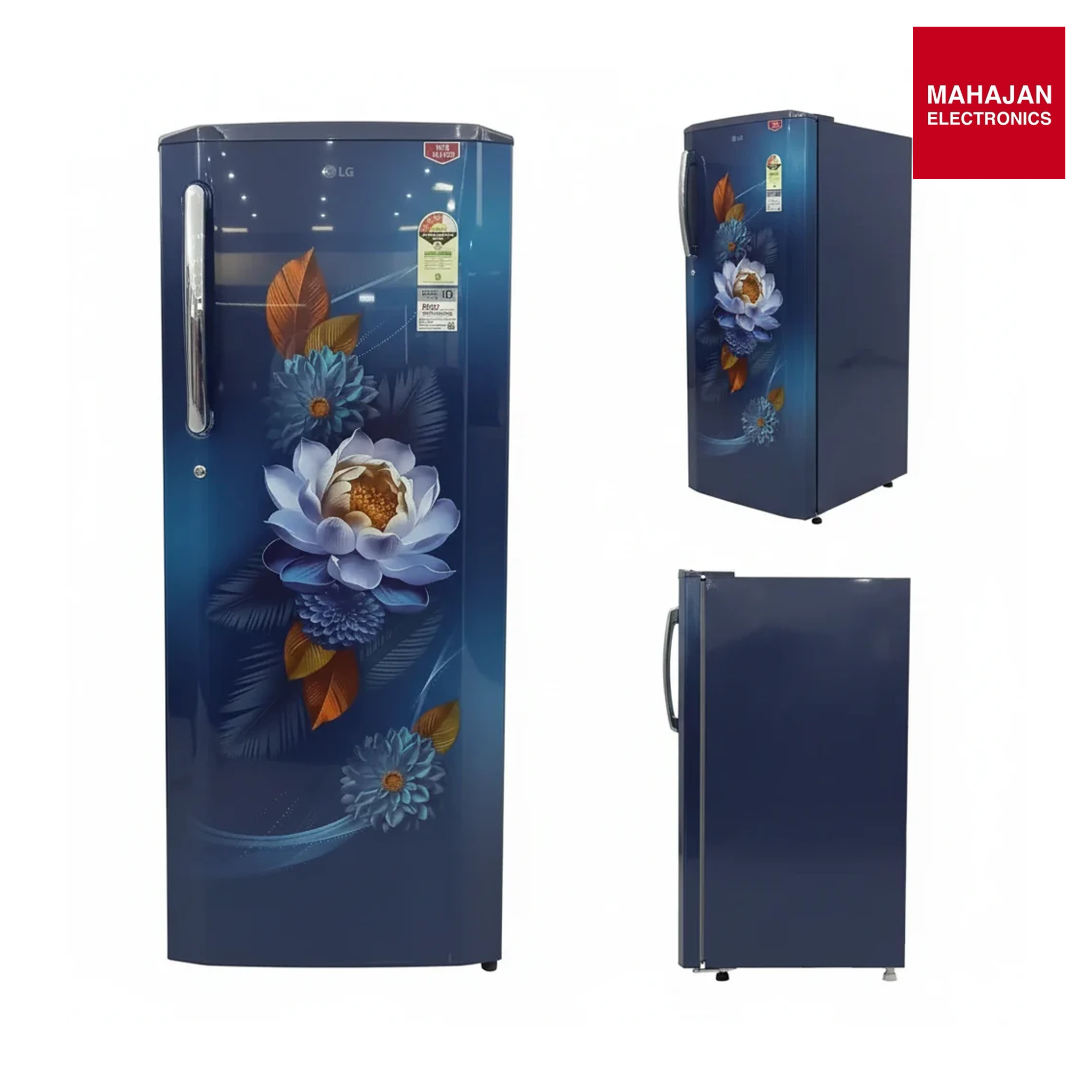 LG GLD2736YBBW 261 L Direct Cool Single Door Refrigerator (Blue Waterlily) 3 Star