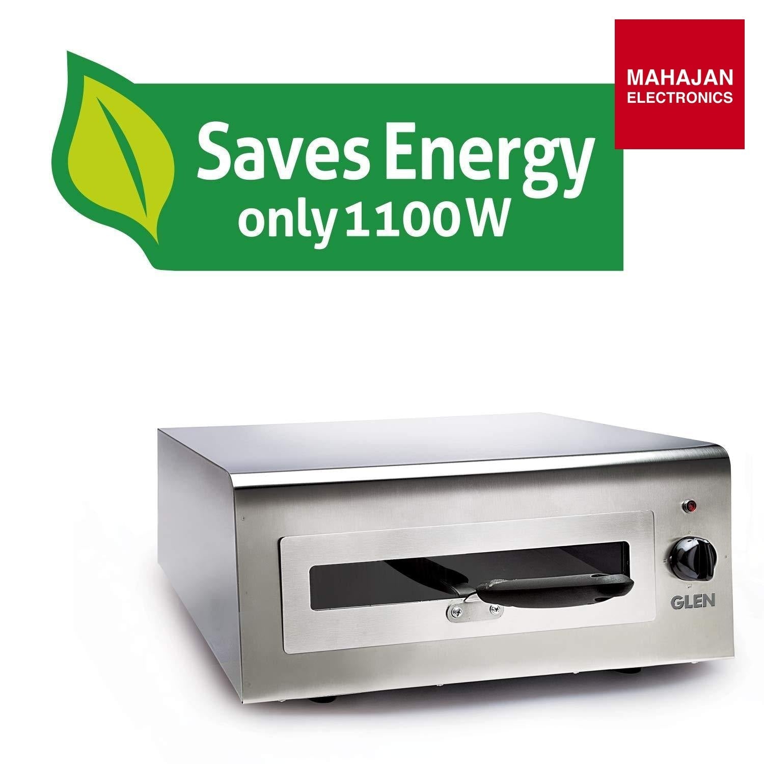 Glen Electric Tandoor 5014 | 1100 W Stainless Steel Body | Healthy Oil-Free Cooking | Mahajan Electronics Delhi NCR GLEN