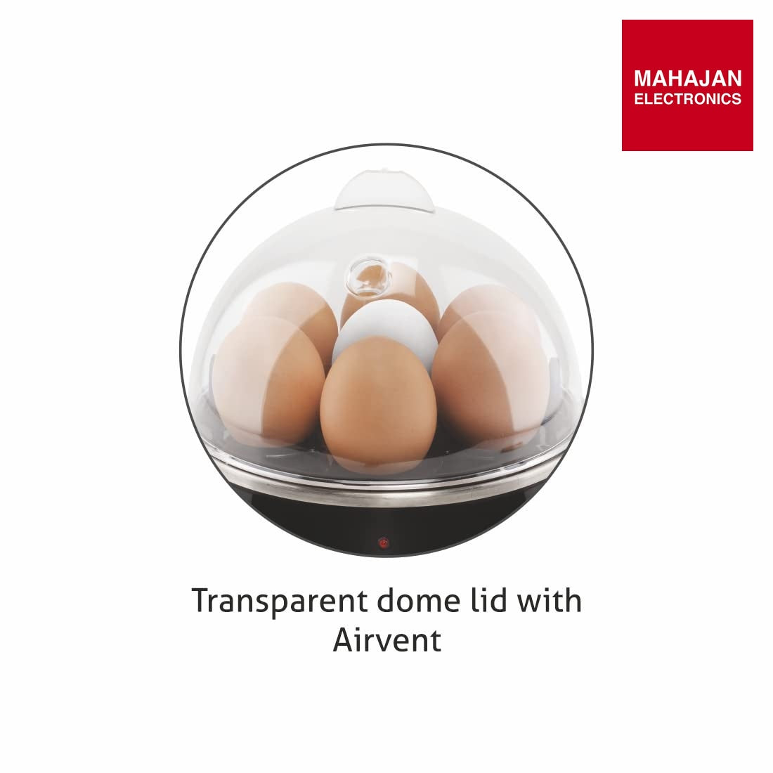 Glen Egg Boiler SA-3030 | 350W Egg Cooker | Boils 7 Eggs | Auto Shut-Off | Poaching Cup | Mahajan Electronics Delhi NCR GLEN