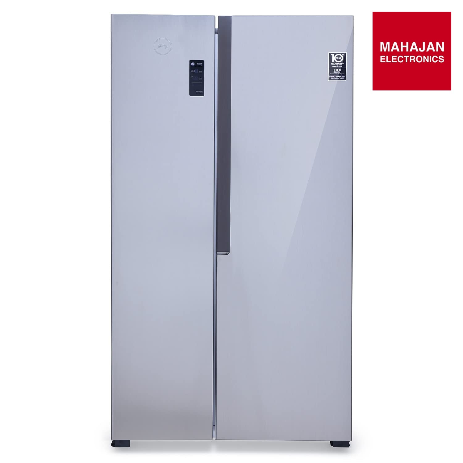 Godrej RS EONVELVET 579 RFD PL ST 564 L Frost Free Side-By-Side Refrigerator ( Platinum Steel, Multi Air Flow System) Godrej