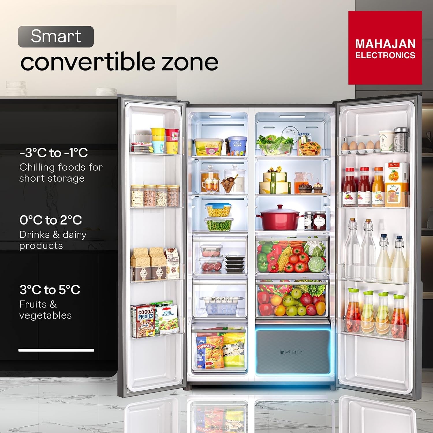 Godrej EON Velvet Opera Black Refrigerator - Mahajan Electronics