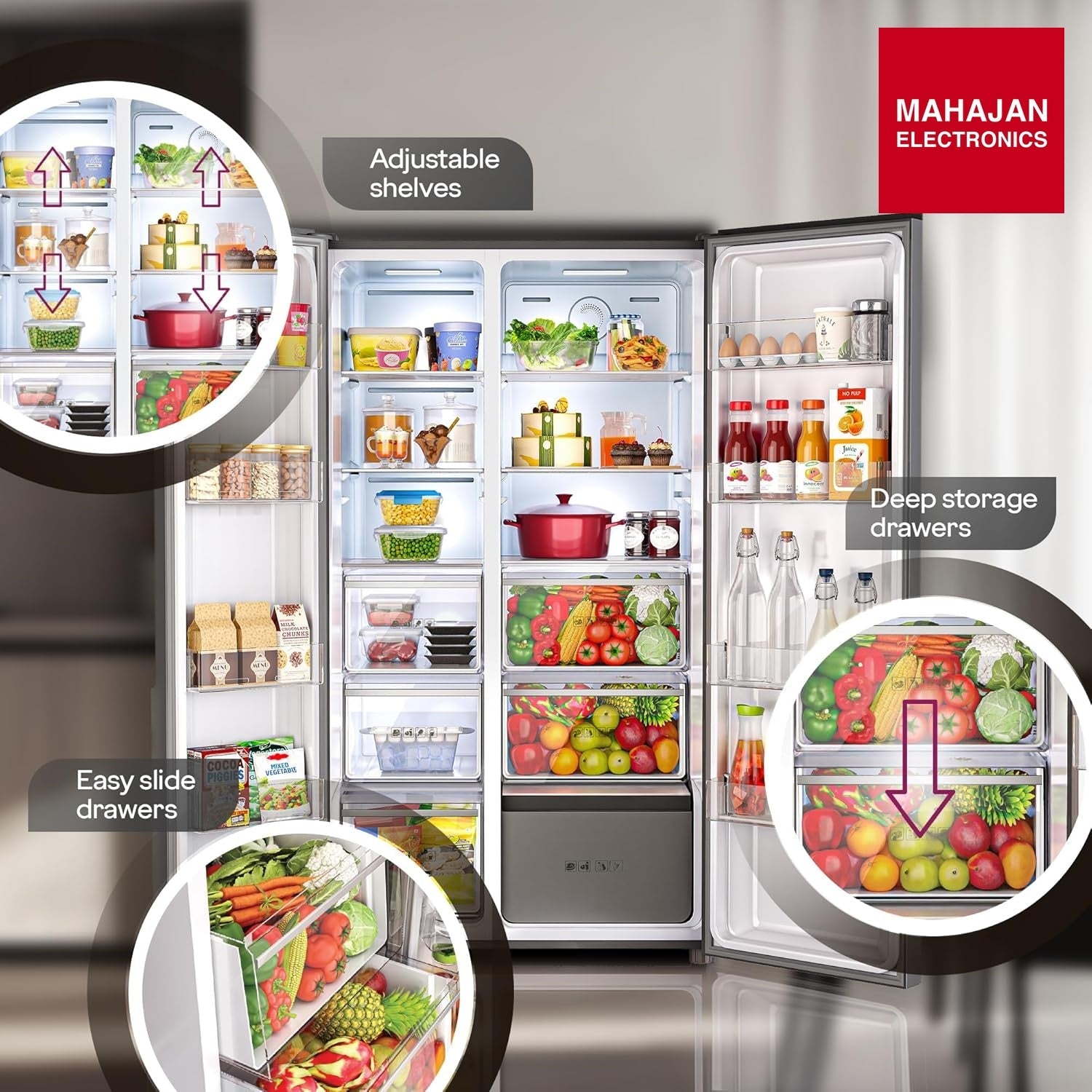 Godrej EON Velvet Opera Black Refrigerator - Mahajan Electronics