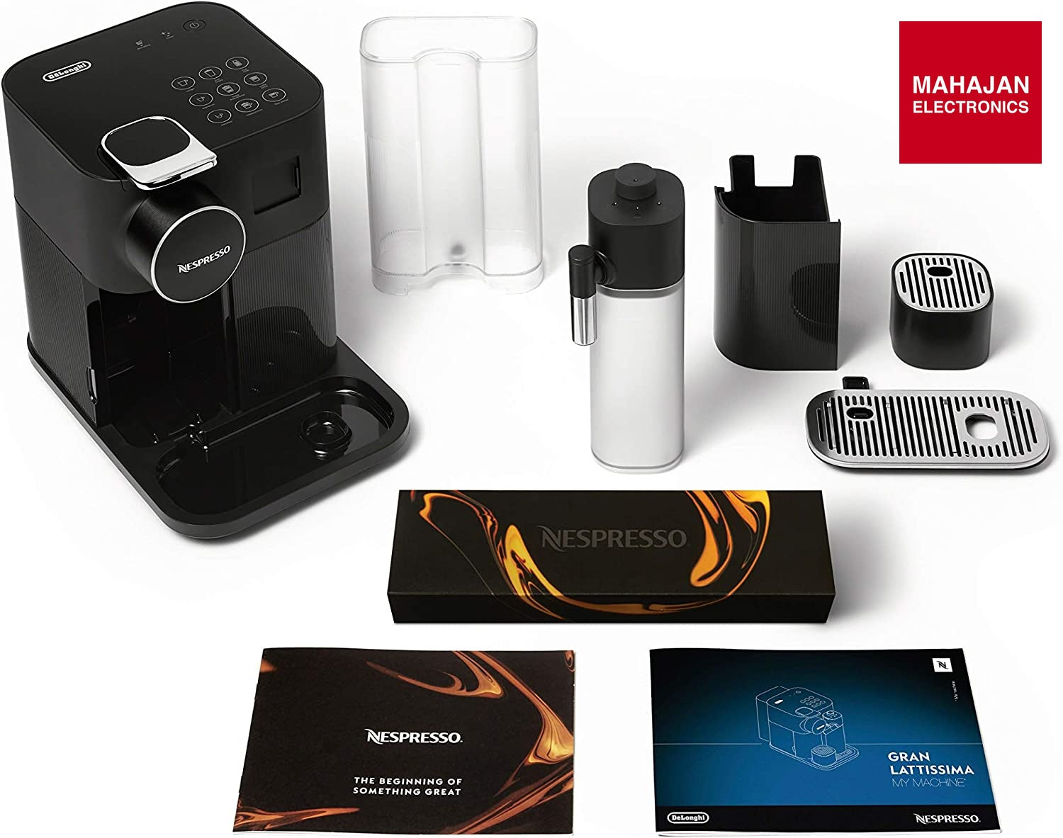 Nespresso Gran Lattissima by De’Longhi 19 Bar Coffee & Espresso Machine with Milk Frother | 9 One-Touch Recipes, Auto Clean, Fast Heat-Up, Glass Touch Panel | Sophisticated Black | Made in Italy Nespresso