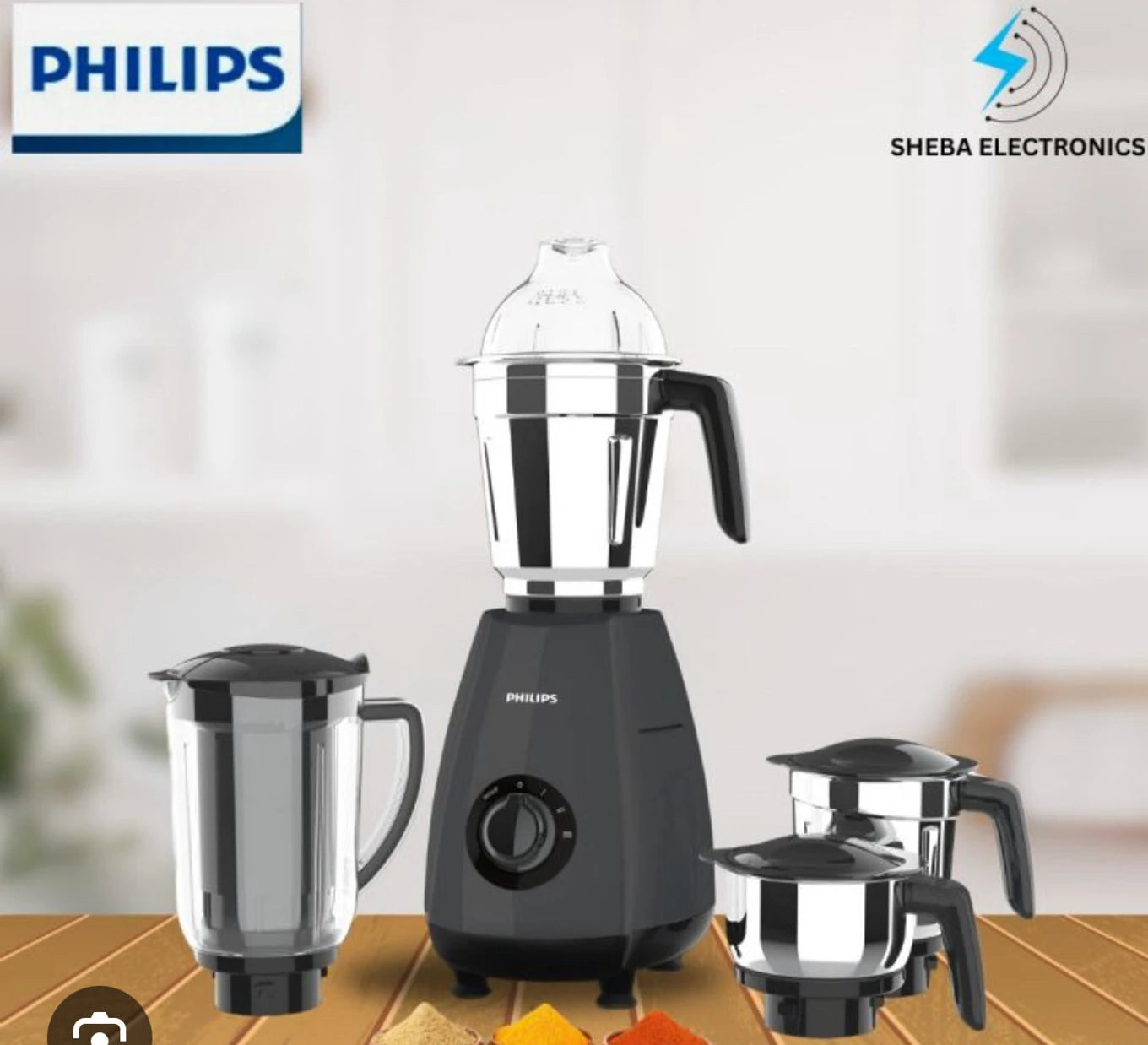 PHILIPS HL7704/00 1000 W Juicer Mixer Grinder (HL7704/00 black | 4 Jars | Black Philips online mahajan electronics
