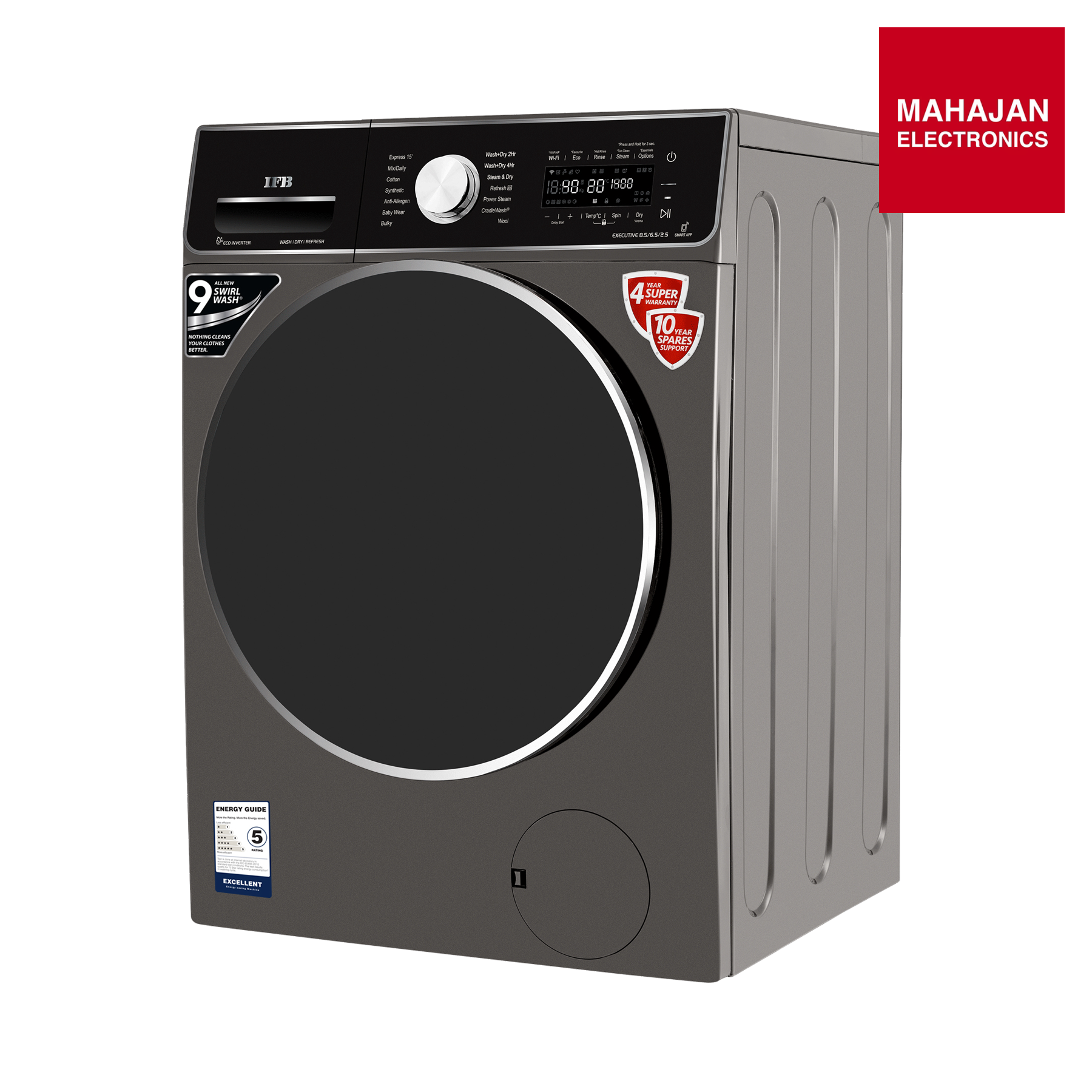 IFB Washer Dryer Executive ZXM 8.5/6.5kg 5 Star Inverter Fully-Automatic Front Loading Washing Machine IFB