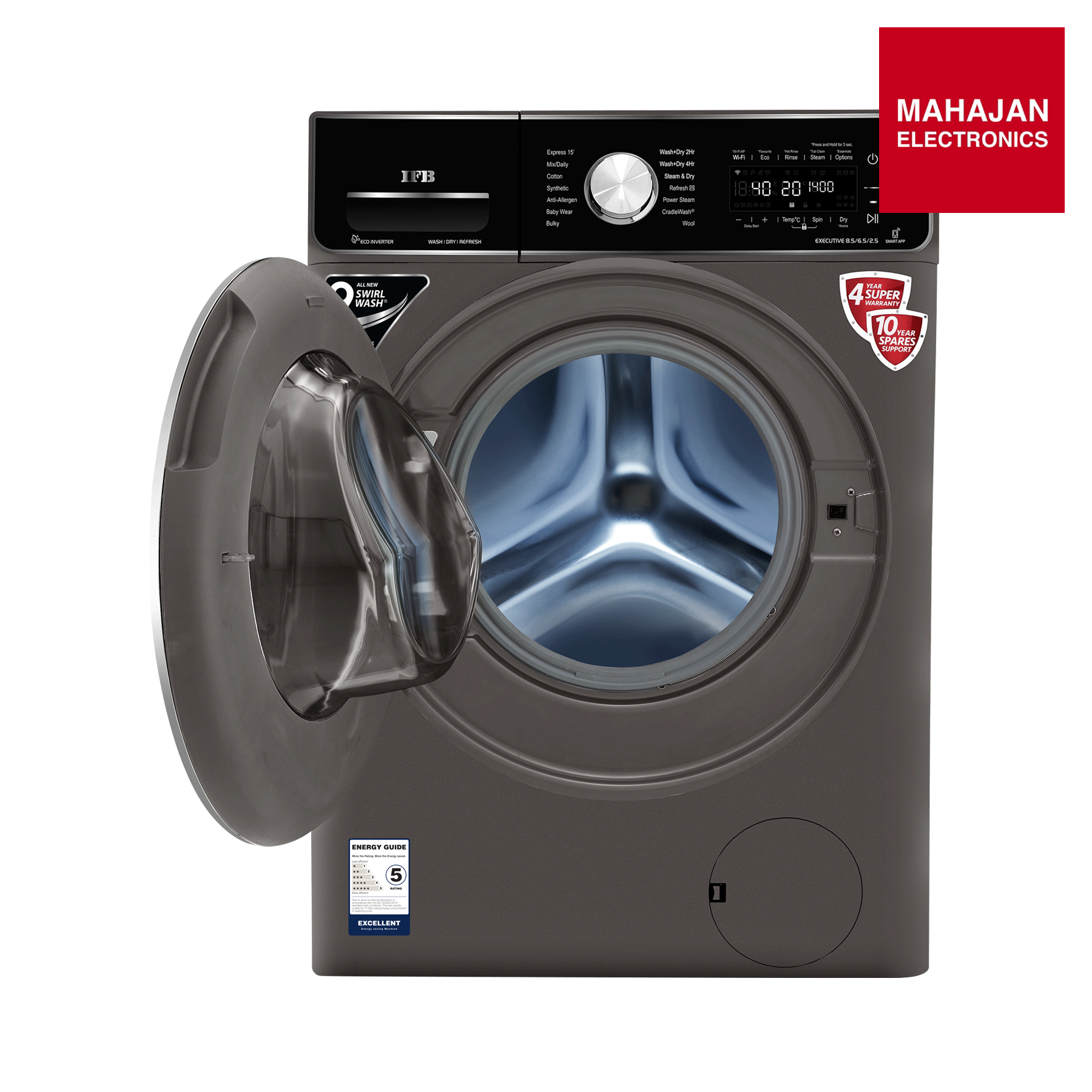 IFB Washer Dryer Executive ZXM 8.5/6.5kg 5 Star Inverter Fully-Automatic Front Loading Washing Machine IFB