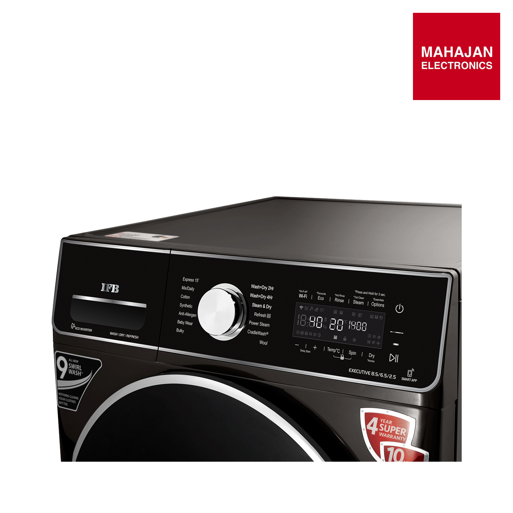 IFB Washer Dryer Executive ZXM 8.5/6.5kg 5 Star Inverter Fully-Automatic Front Loading Washing Machine IFB
