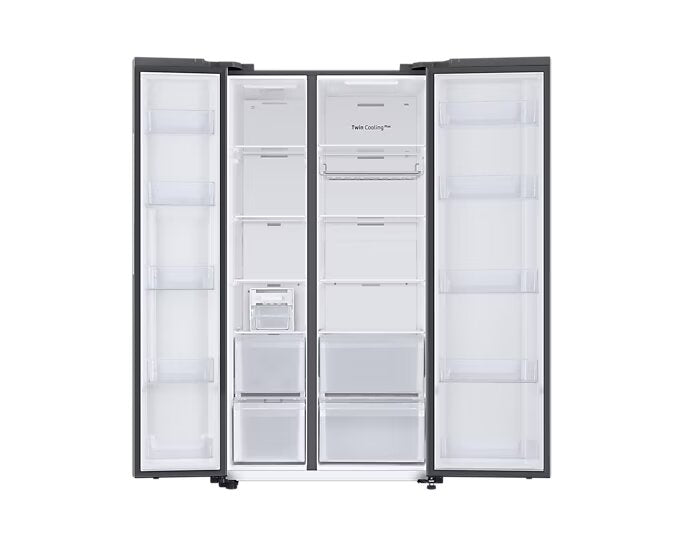 Samsung RS76CB81A333 653 L BESPOKE Convertible 5in1 Side by Side Refrigerator Glam Deep Charcoal Mahajan Electronics Online