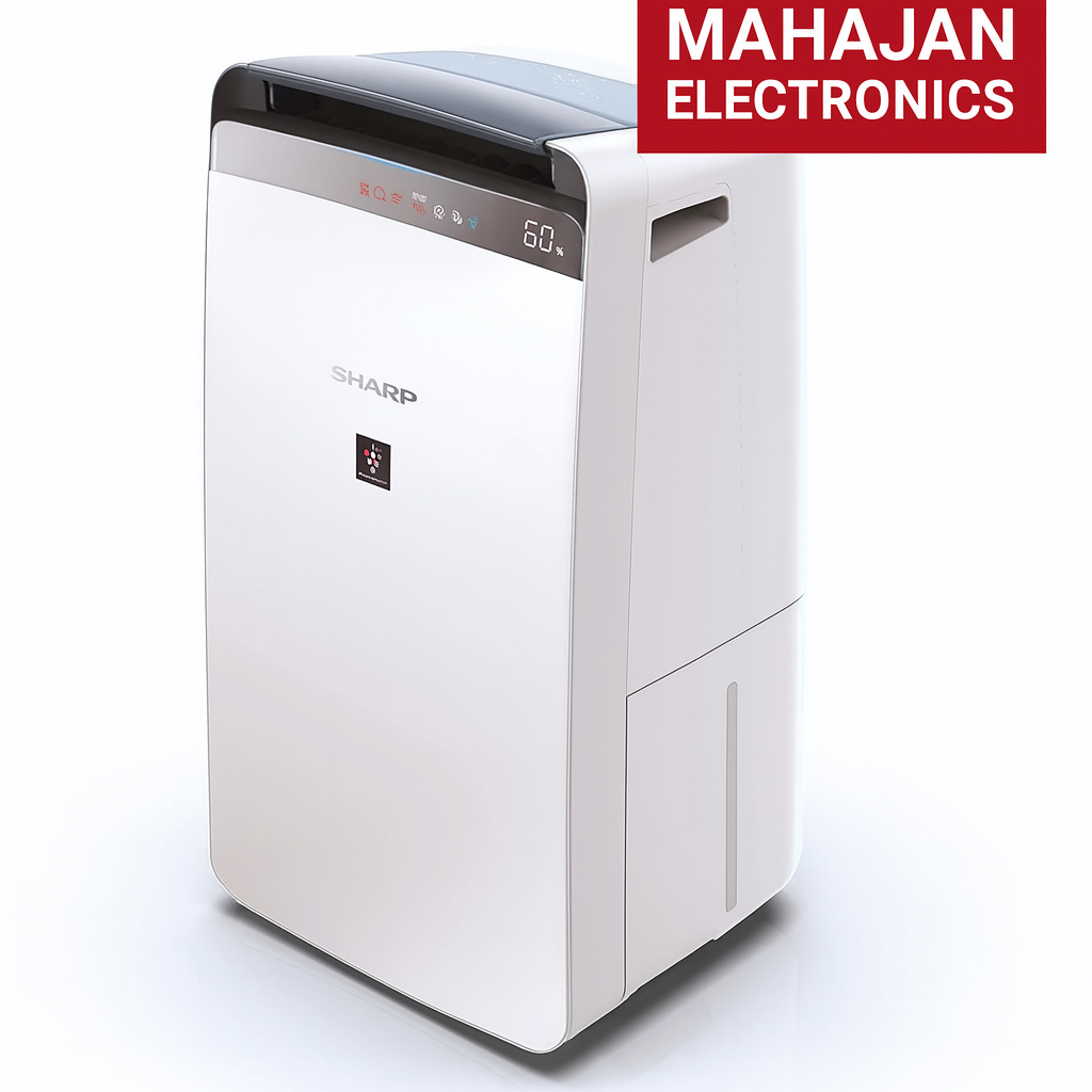 SHARP DW-J20FM-W-DE Air Purifier & Dehumidifier | 20L/Day Moisture Removal | Plasmacluster Technology | HEPA Filter | Covers 550 Sq. Ft. | Laundry Mode