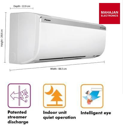 Daikin JTKJ50UV16 1.5 Ton 5 Star Inverter Split AC | Streamer Discharge | Copper Condenser | Neo Swing Compressor | R32 Refrigerant Daikin