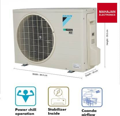 Daikin JTKJ50UV16 1.5 Ton 5 Star Inverter Split AC | Streamer Discharge | Copper Condenser | Neo Swing Compressor | R32 Refrigerant Daikin