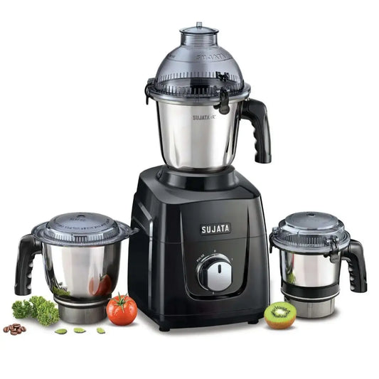 SUJATA MG02- Black 1000W Mixer Grinder (3 Jars, Black) 2024 Mahajan Electronics Online