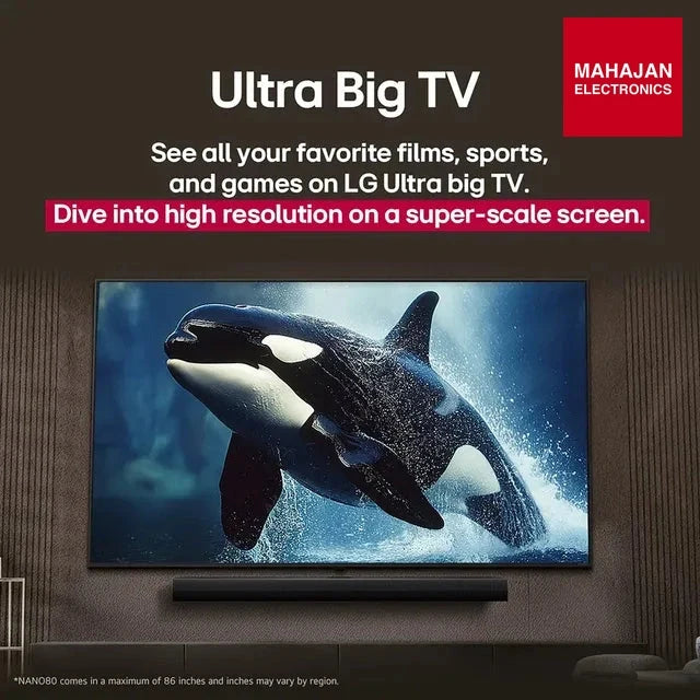 LG 43NU875BPLA NanoCell AI 109.22 cm (43 inch) 4K Ultra HD Smart WebOS TV with Dolby Atmos 2026 – Mahajan Electronics Online.